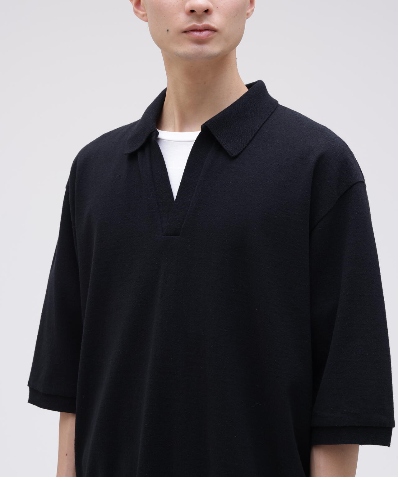 blurhms / COTTON SILK NEP SKIPPER CROPPED SLEEVE