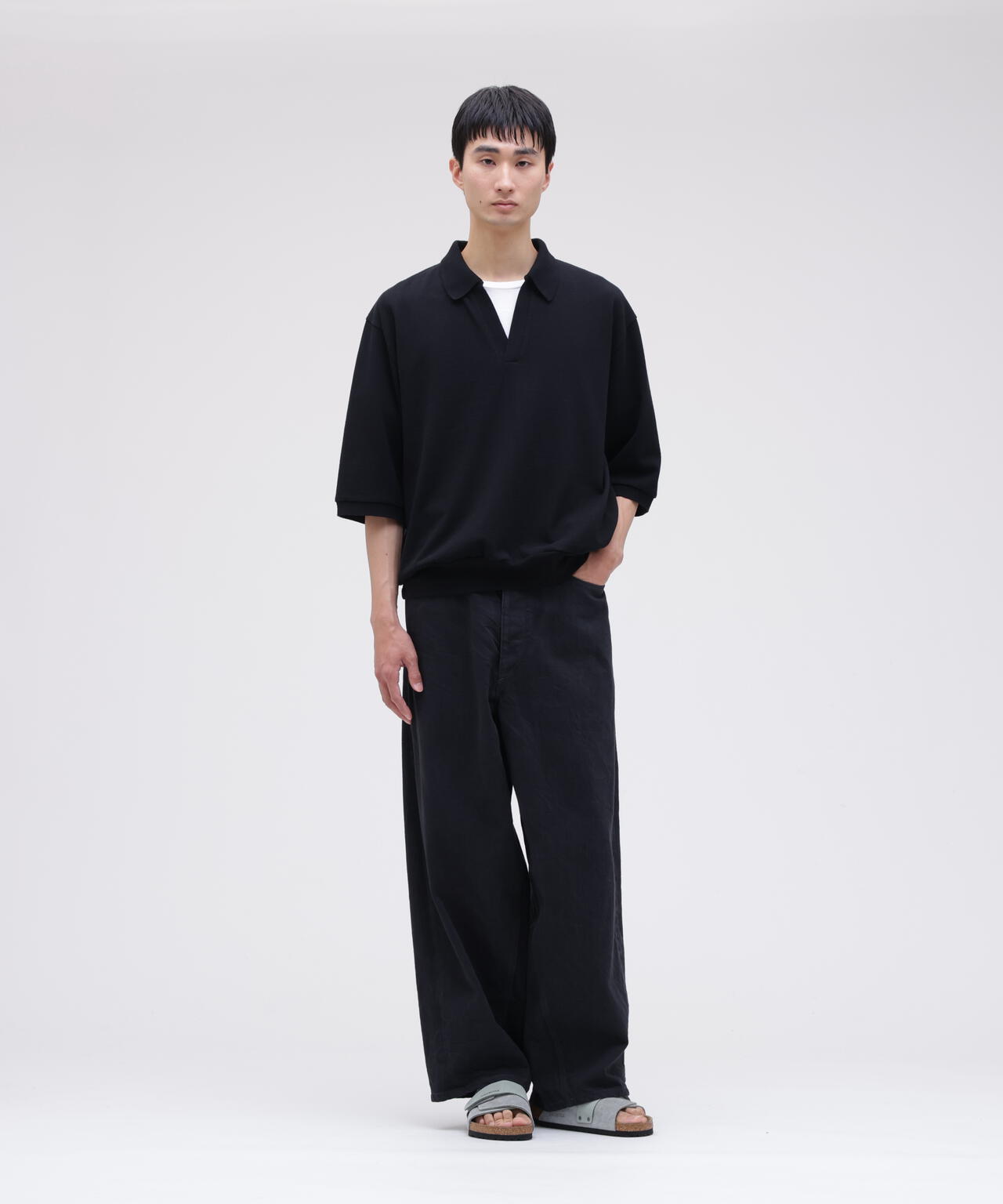 blurhms / COTTON SILK NEP SKIPPER CROPPED SLEEVE