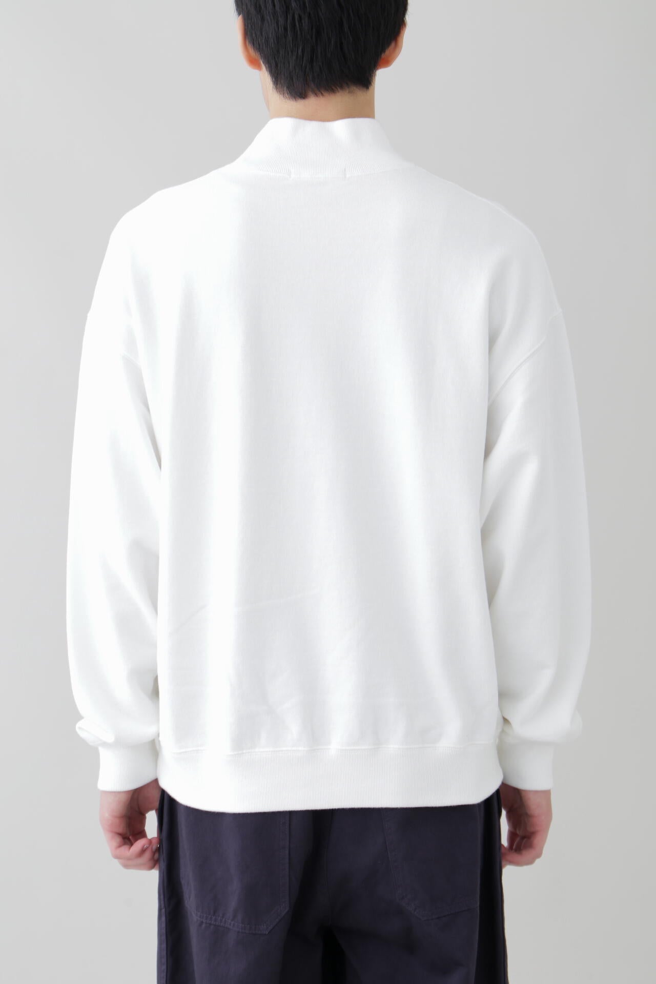 Ｙ / ORGANIC COTTON BLEND HEAVY WEIGHT FLEECE TURTLE NECK