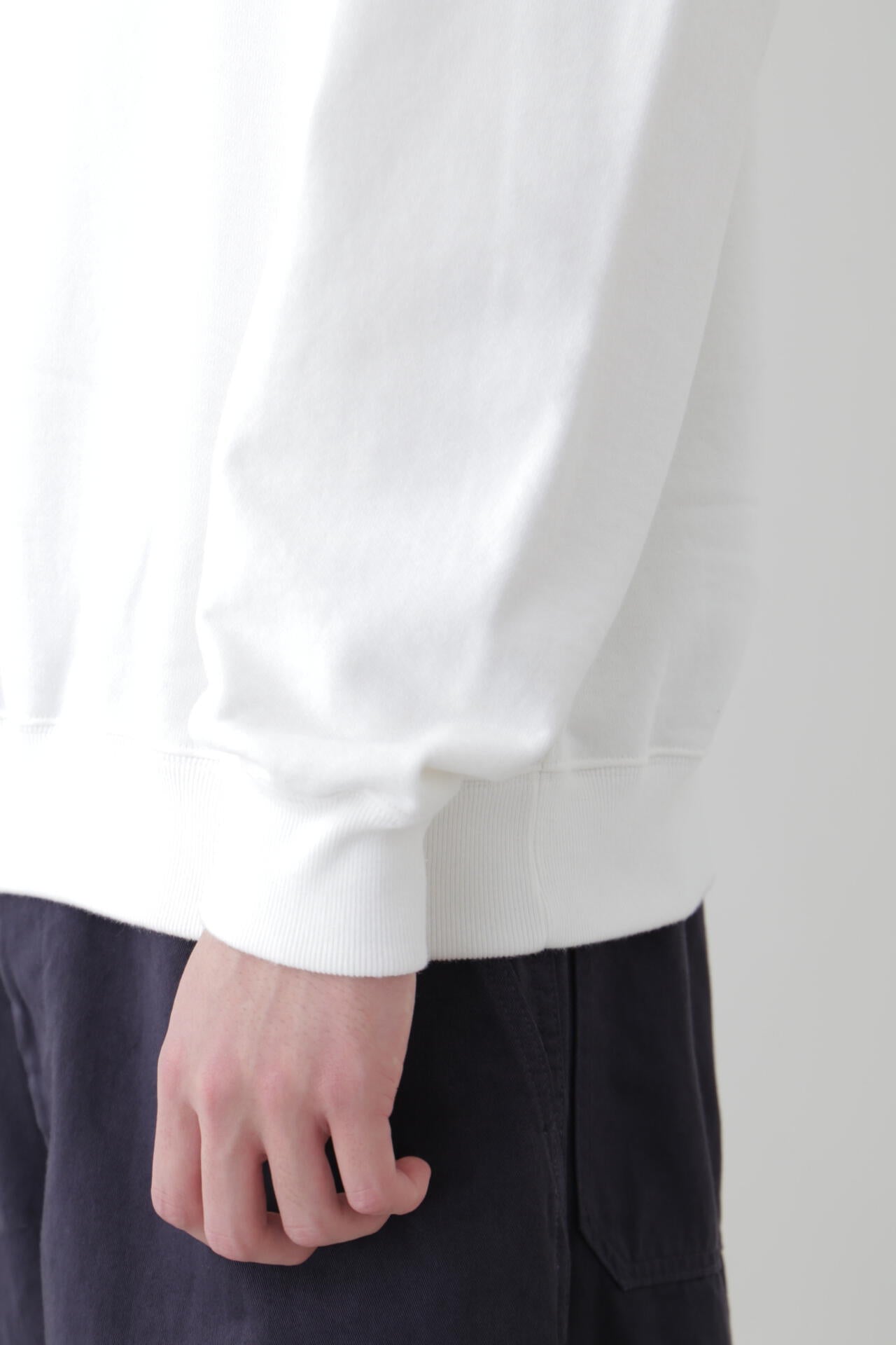 Ｙ / ORGANIC COTTON BLEND HEAVY WEIGHT FLEECE TURTLE NECK