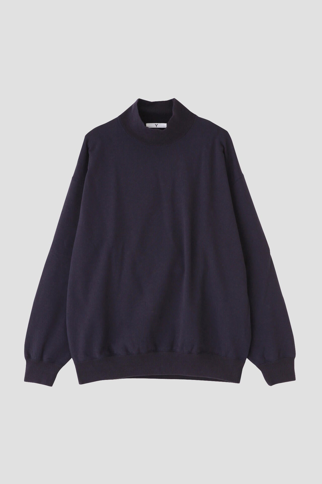 Ｙ / ORGANIC COTTON BLEND HEAVY WEIGHT FLEECE TURTLE NECK