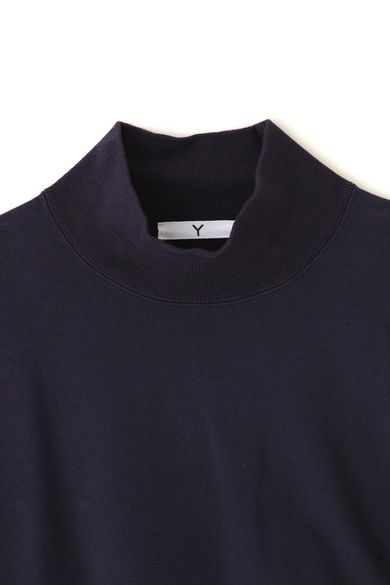 Ｙ / ORGANIC COTTON BLEND HEAVY WEIGHT FLEECE TURTLE NECK