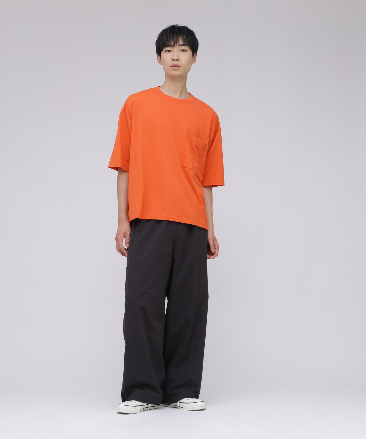 YLEVE / DOBBY STRIPE CHAMBRAY EASY TROUSERS