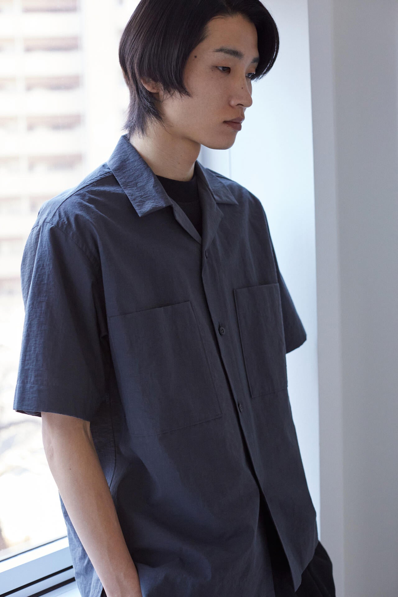 YLEVE / COTTON NYLON WASHER SHIRT
