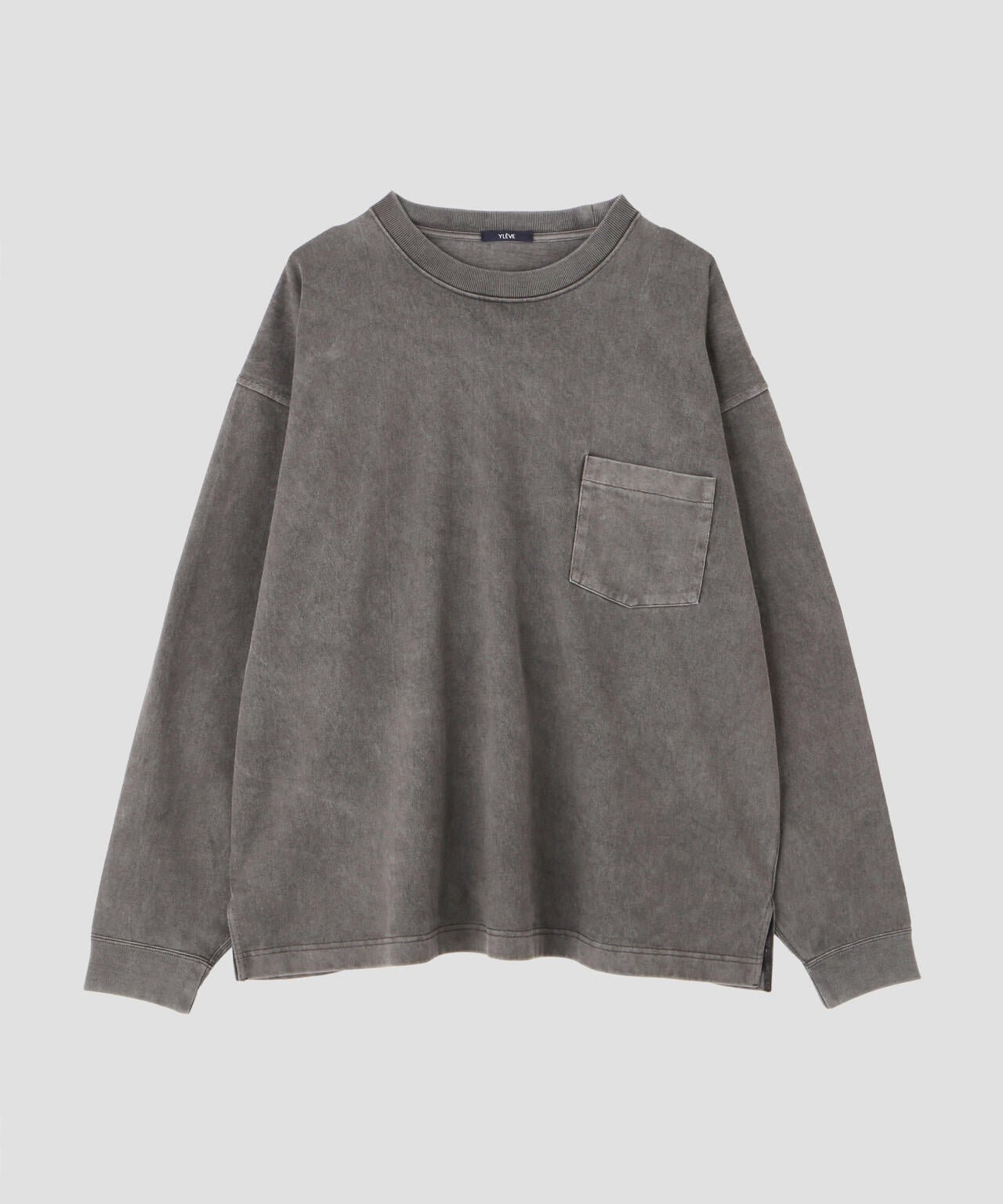 YLEVE / OPEN END COTTON PIGMENT DYE PULL OVER
