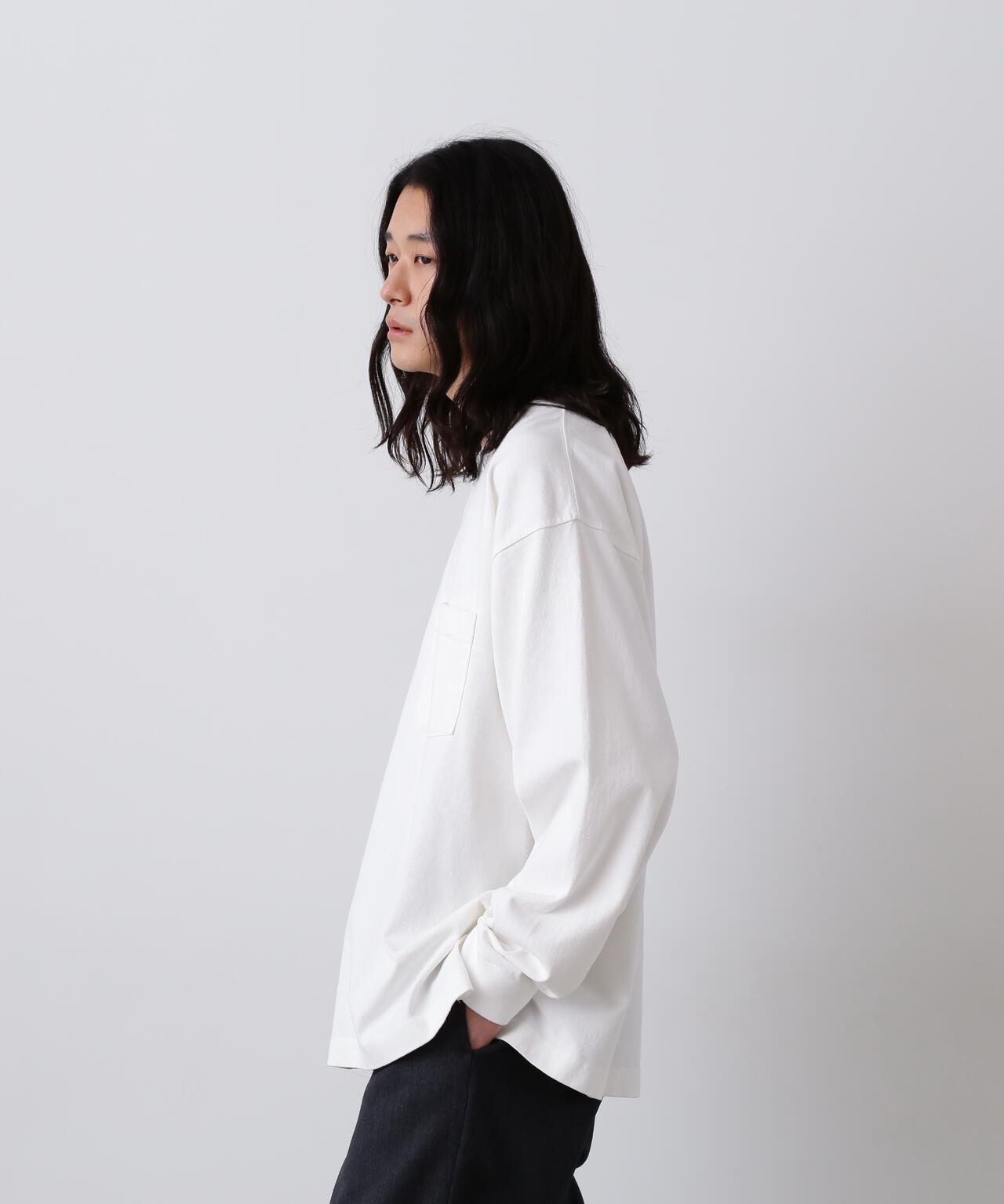 YLEVE / OPEN END COTTON PIGMENT DYE PULL OVER