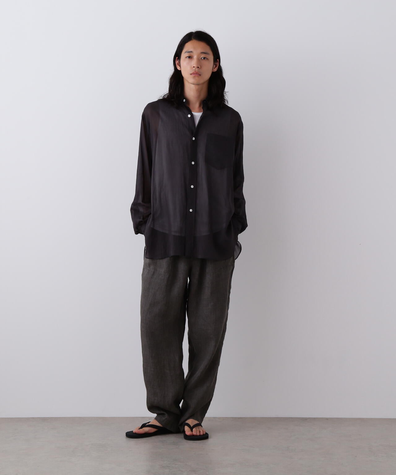 YLEVE / LINEN POPLIN PANTS