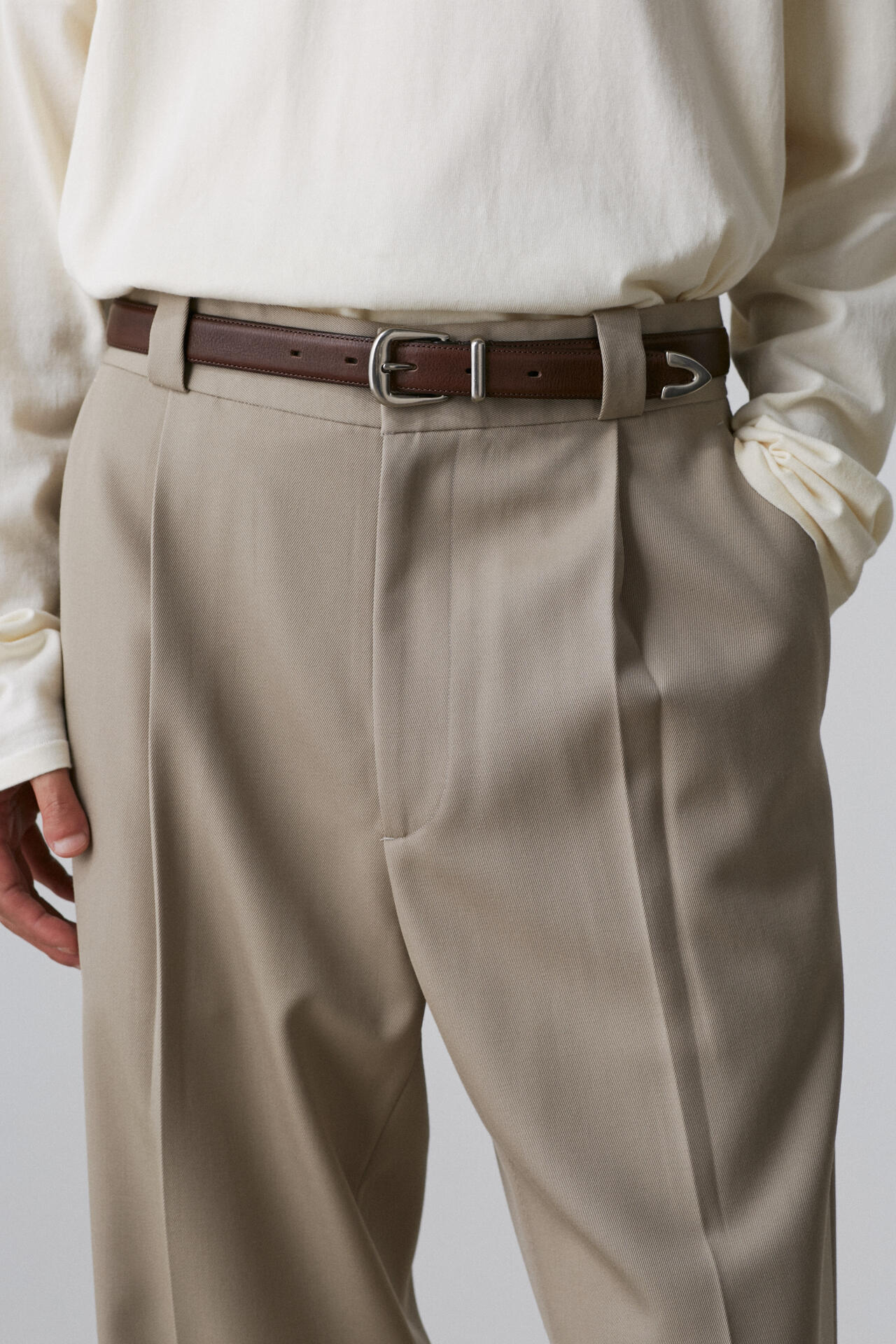 YLEVE / LEATHER WESTERN BELT