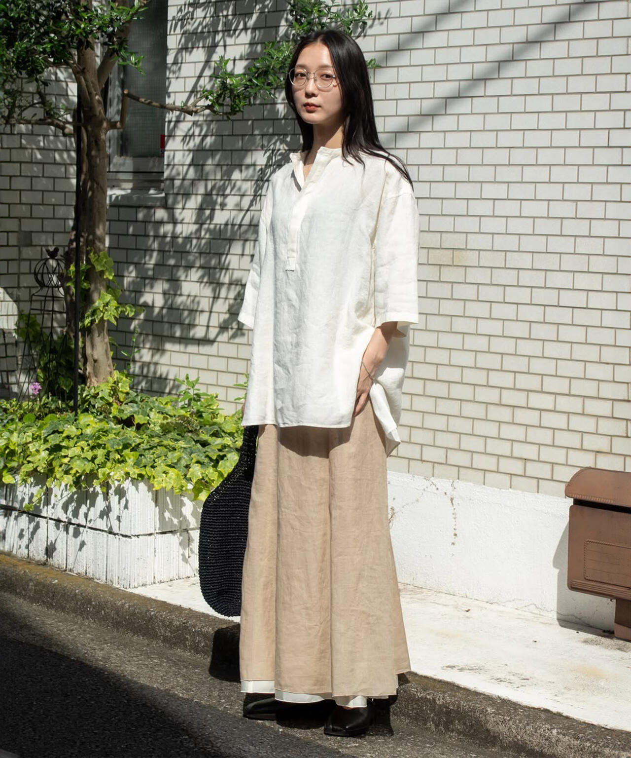 THE LIBRARY / LINEN PULL OVER SHIRT