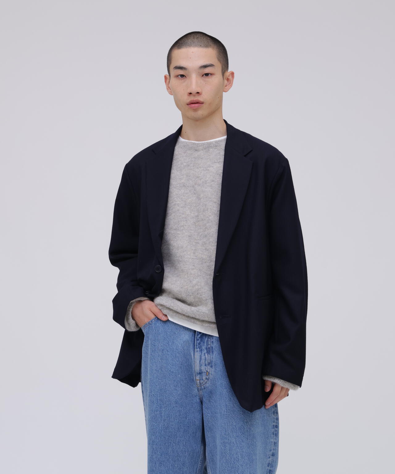 THE LIBRARY / [UNISEX] WOOL FLANNEL JACKET