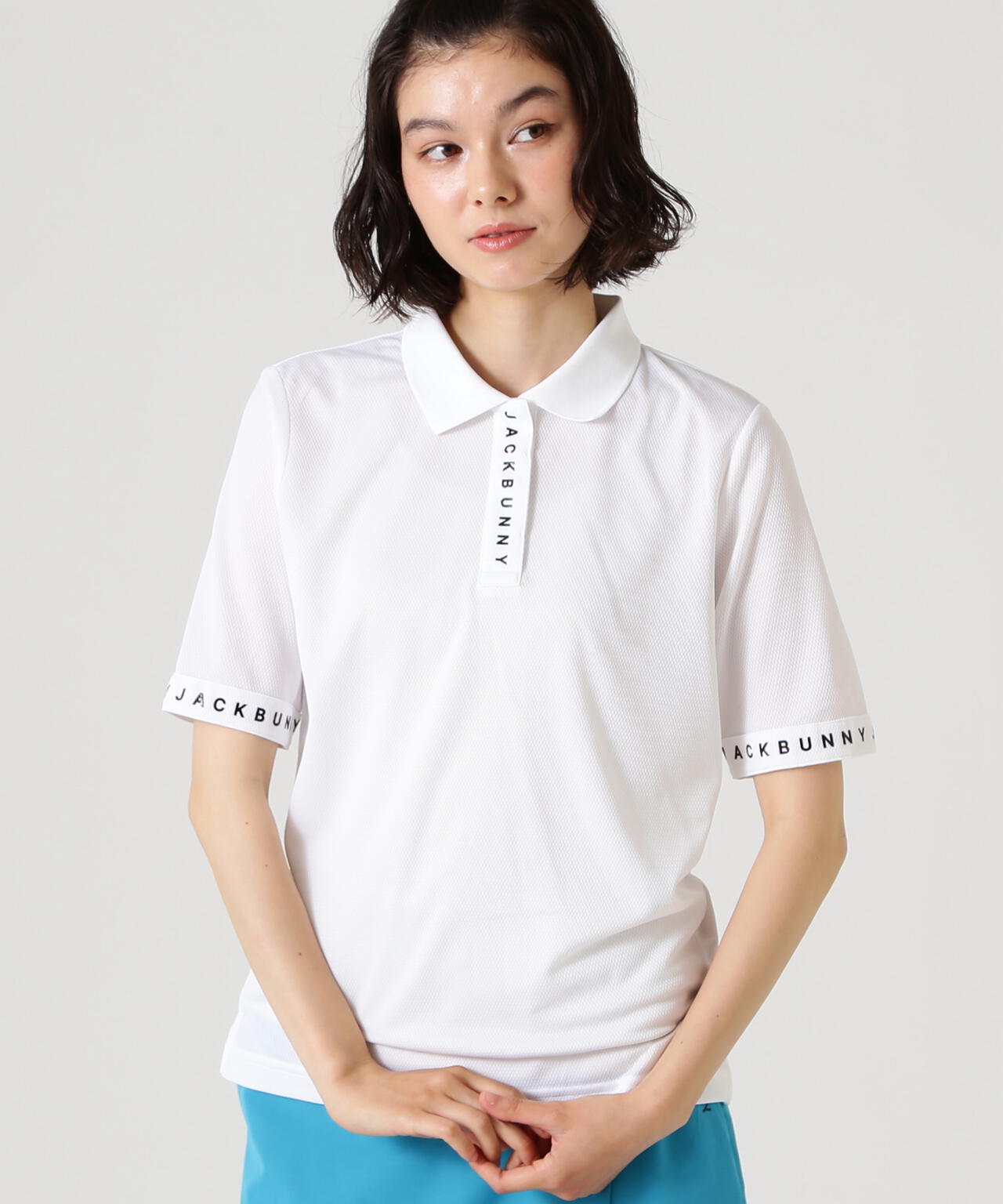 PEメッシュカノコ半袖ポロシャツ