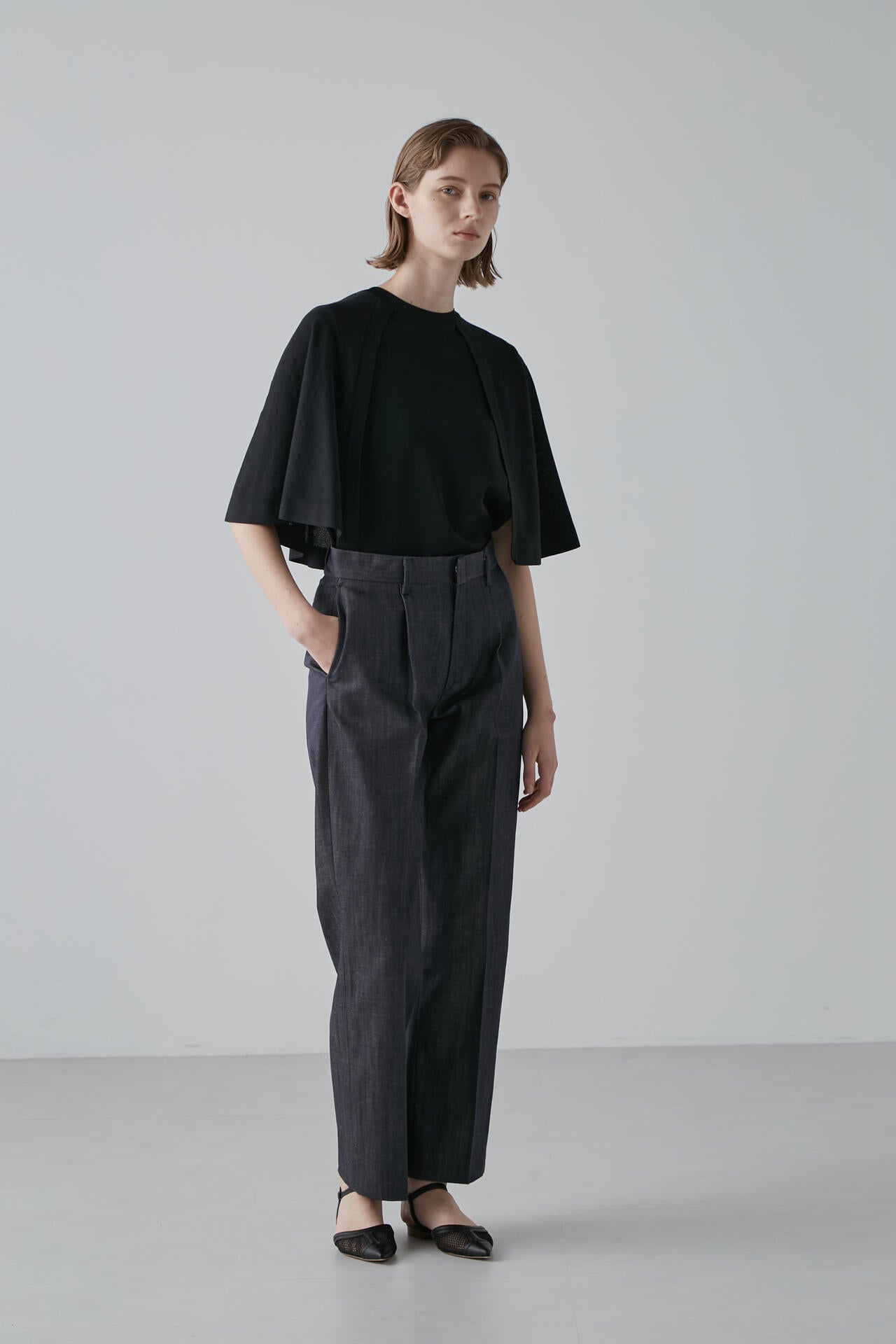 SERGE de bleu ｘ ADORE クラシックトラウザーズ 1タック
