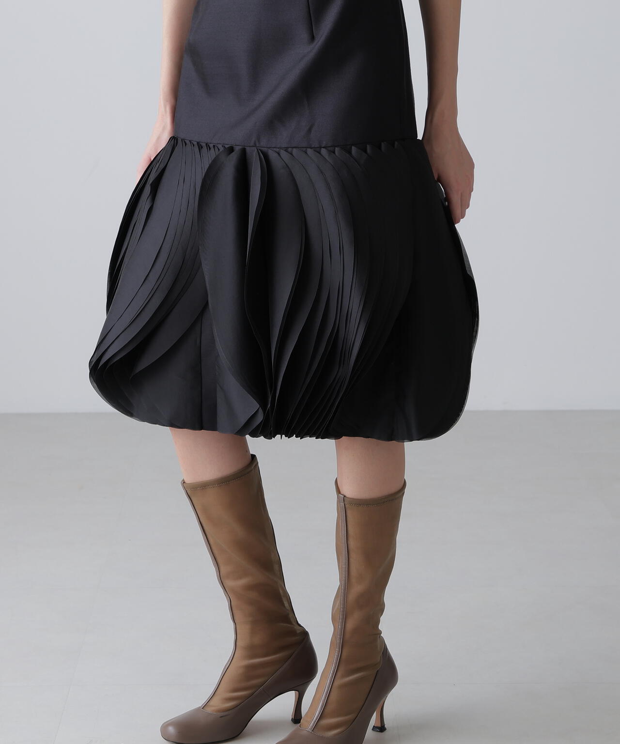 ＜BLACK LABEL＞シルクウールツイルスカート