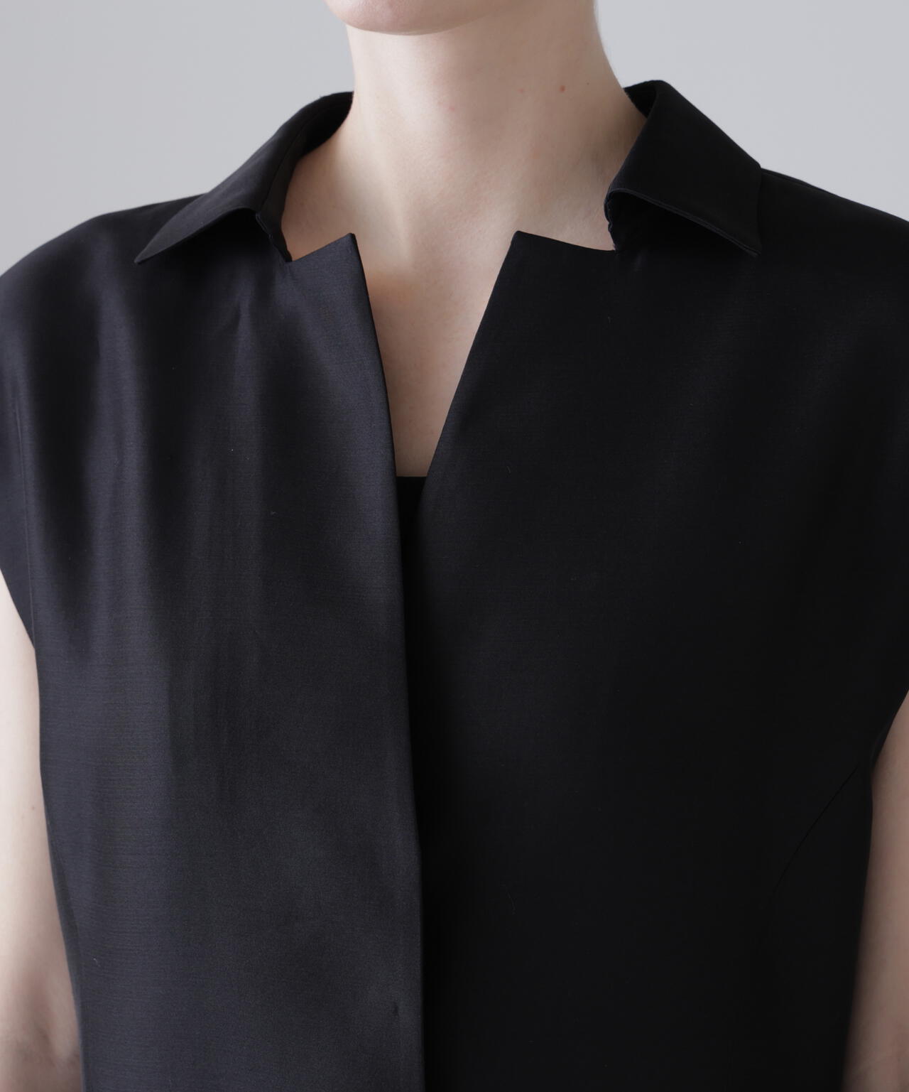 ＜BLACK LABEL＞シルクダブルクロスワンピース
