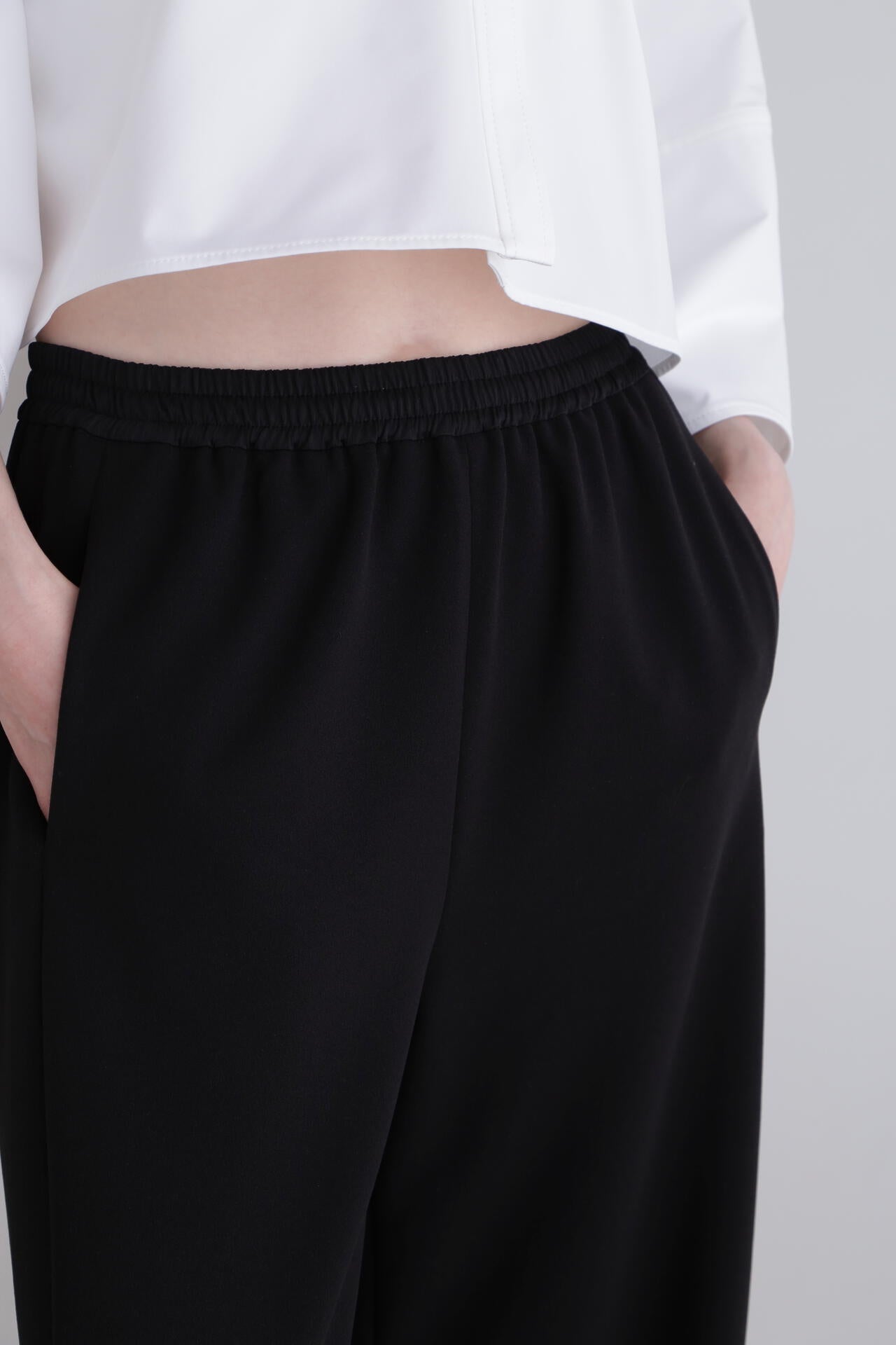 【EC限定/00サイズ】ストレッチジョーゼットパンツ