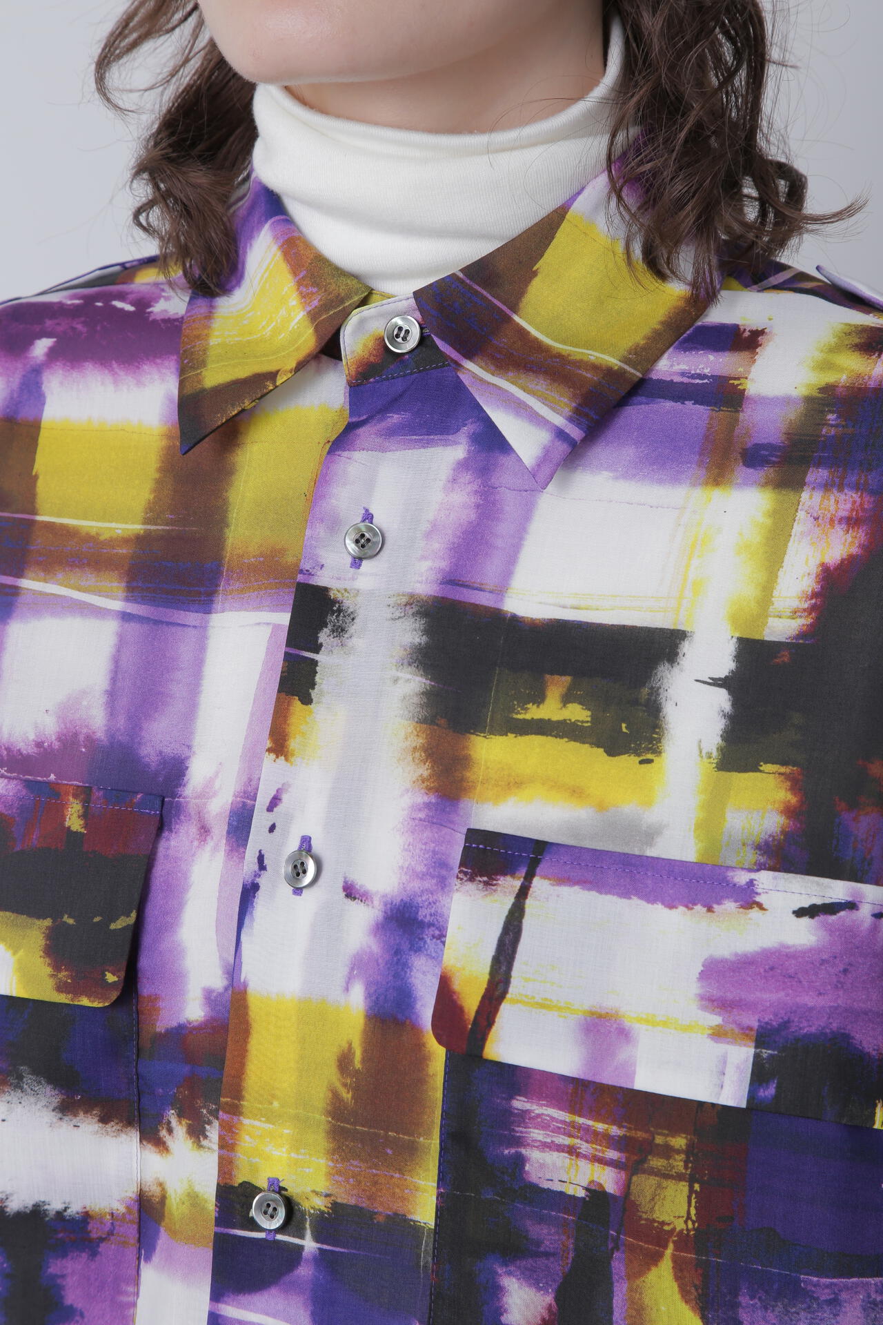 【TV着用】Art Check Print Shirts