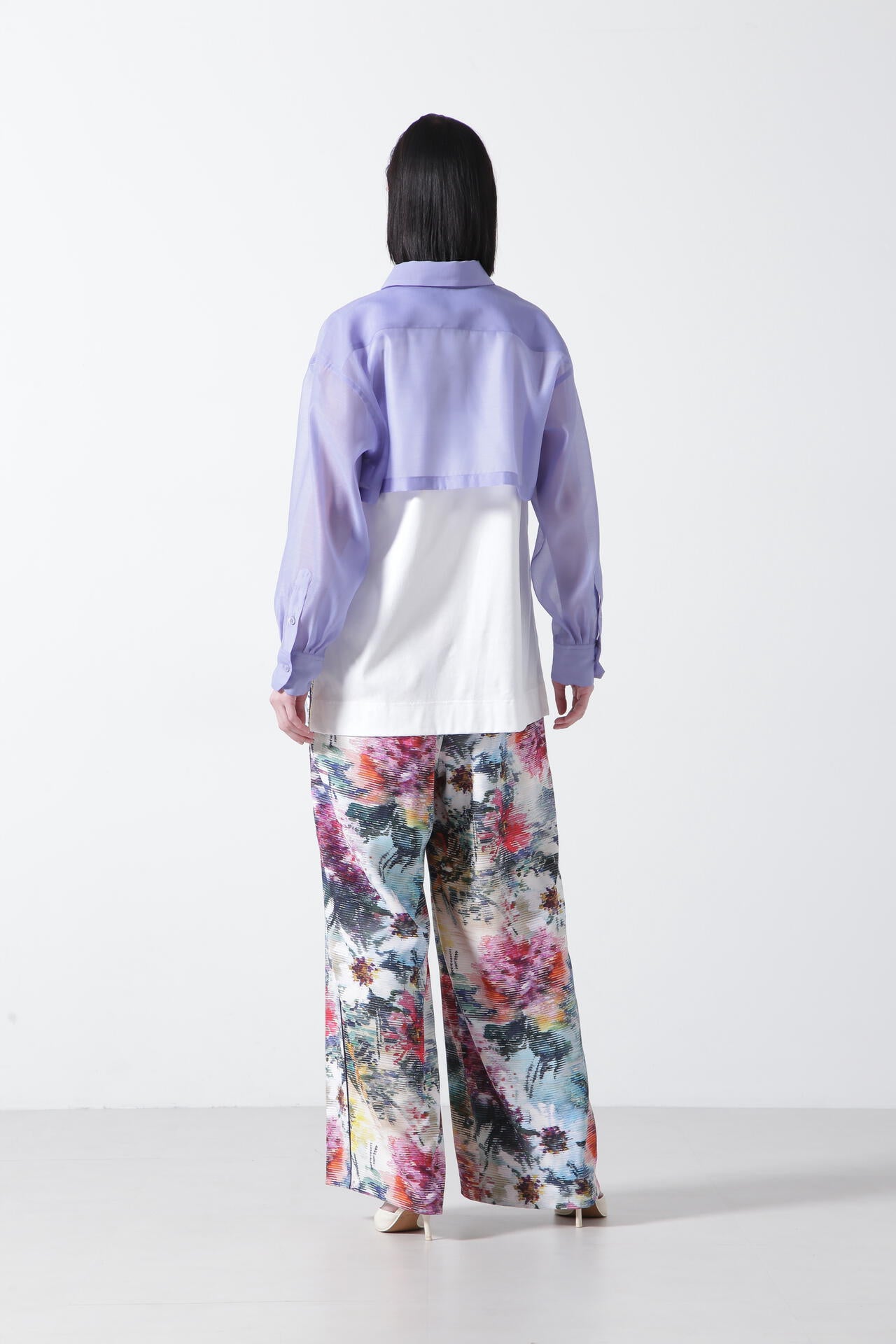 Sheer Cropped  Shirt