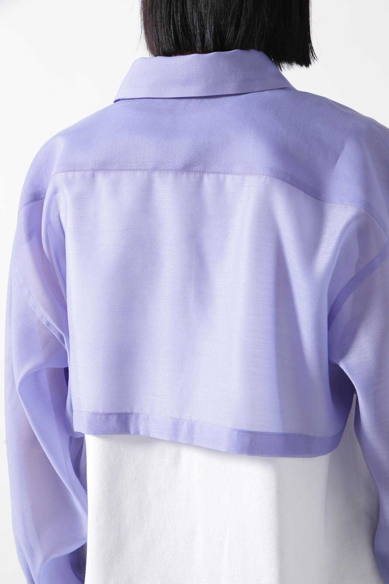 Sheer Cropped  Shirt