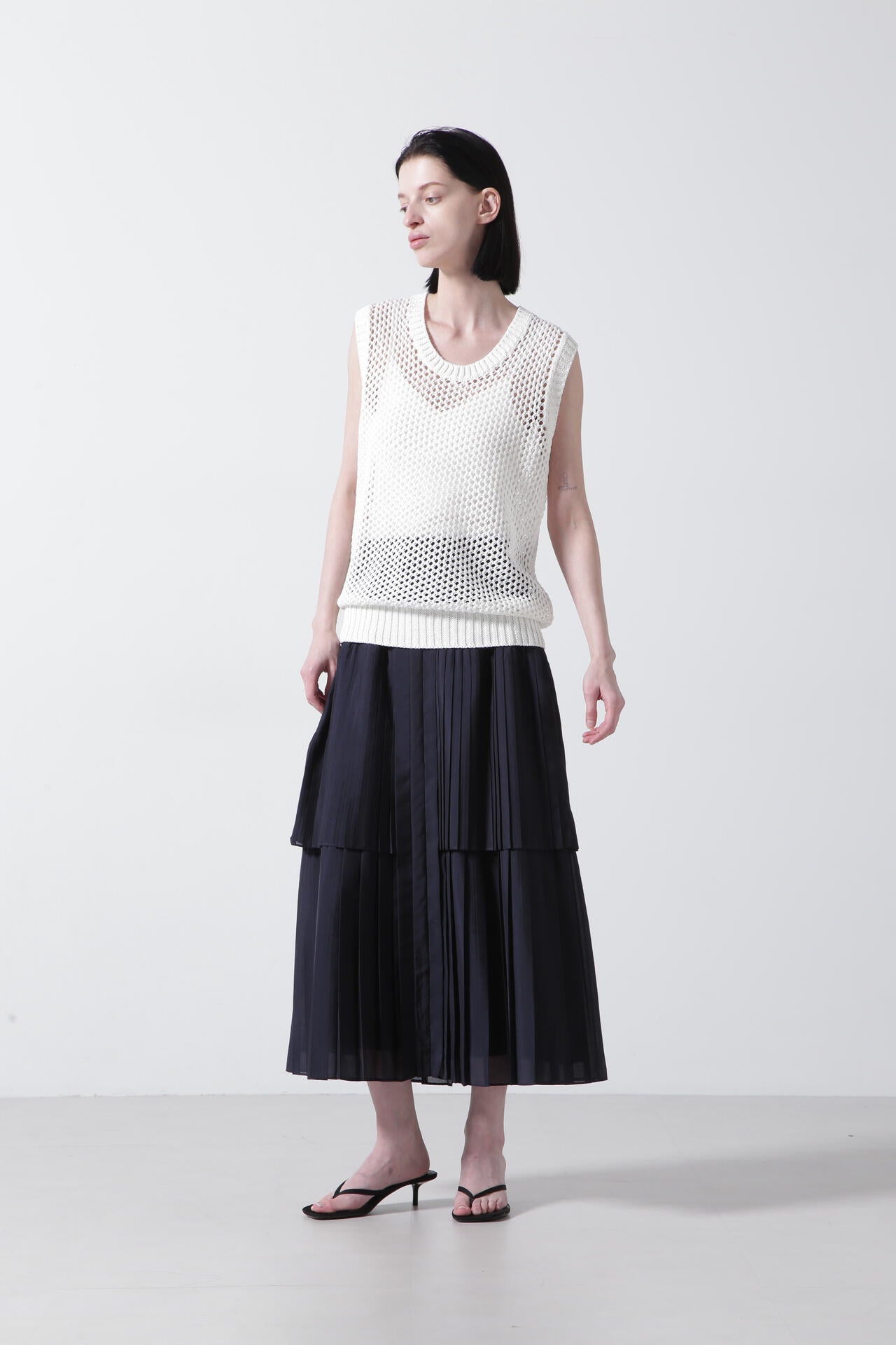 Pleats Combination Skirt