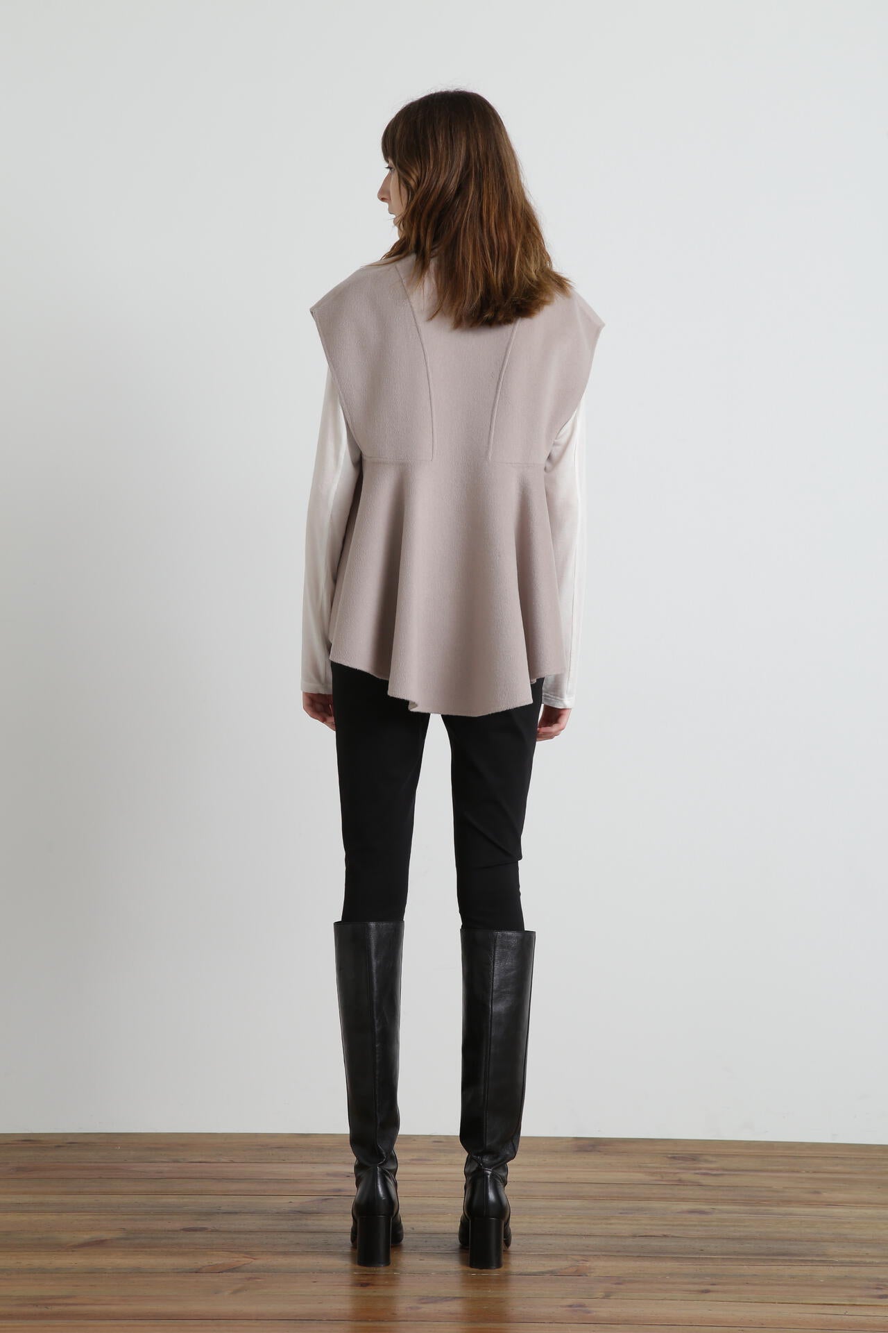 Back Peplum Gilet BL