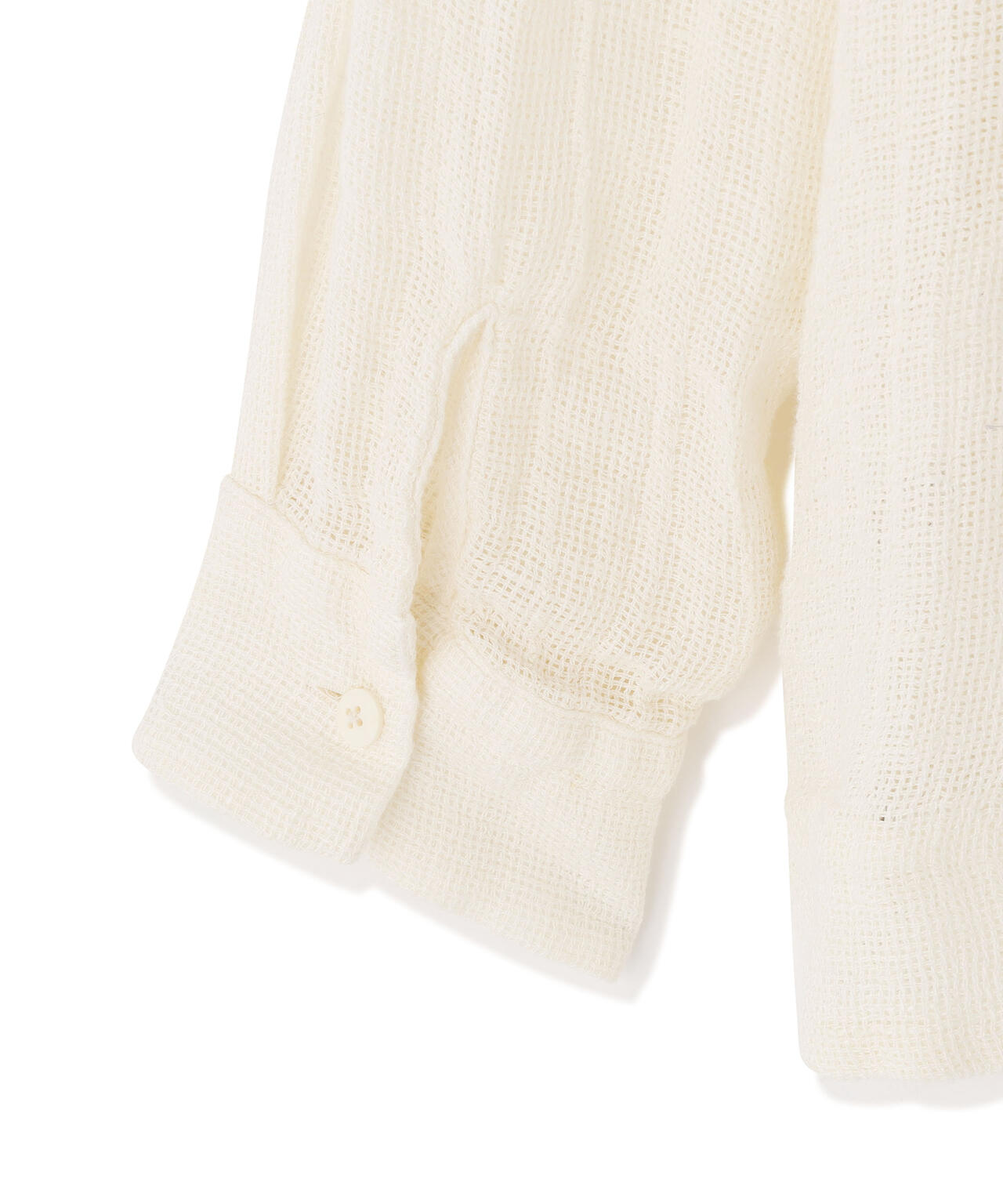 quitan / ORGANIC 56 LINEN SLUB LINEN BASKET OPEN COLLAR SHIRT