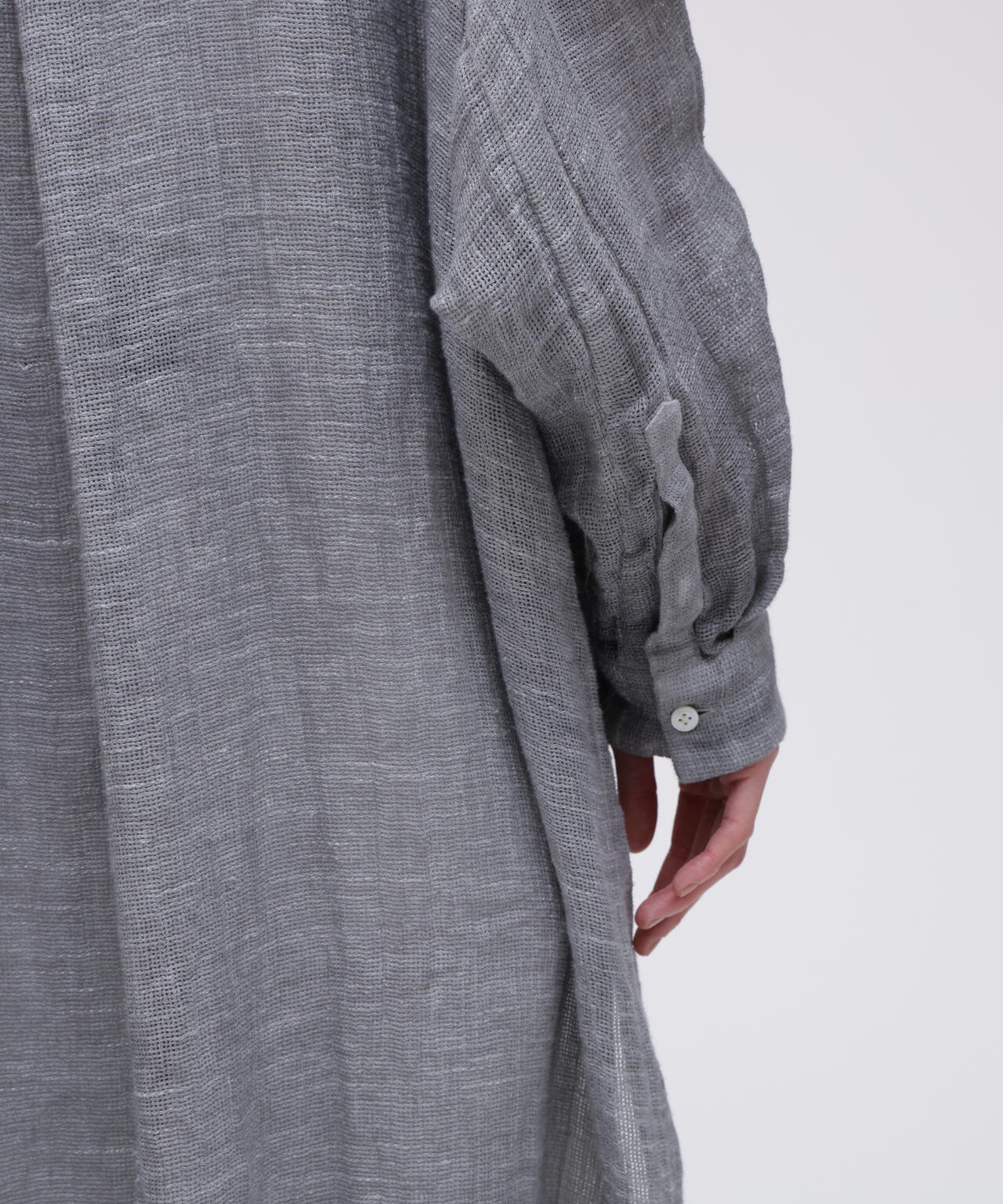 quitan / ORGANIC 56 LINEN SLUB LINEN BASKET AO DAÏ B/C LONG SHIRT