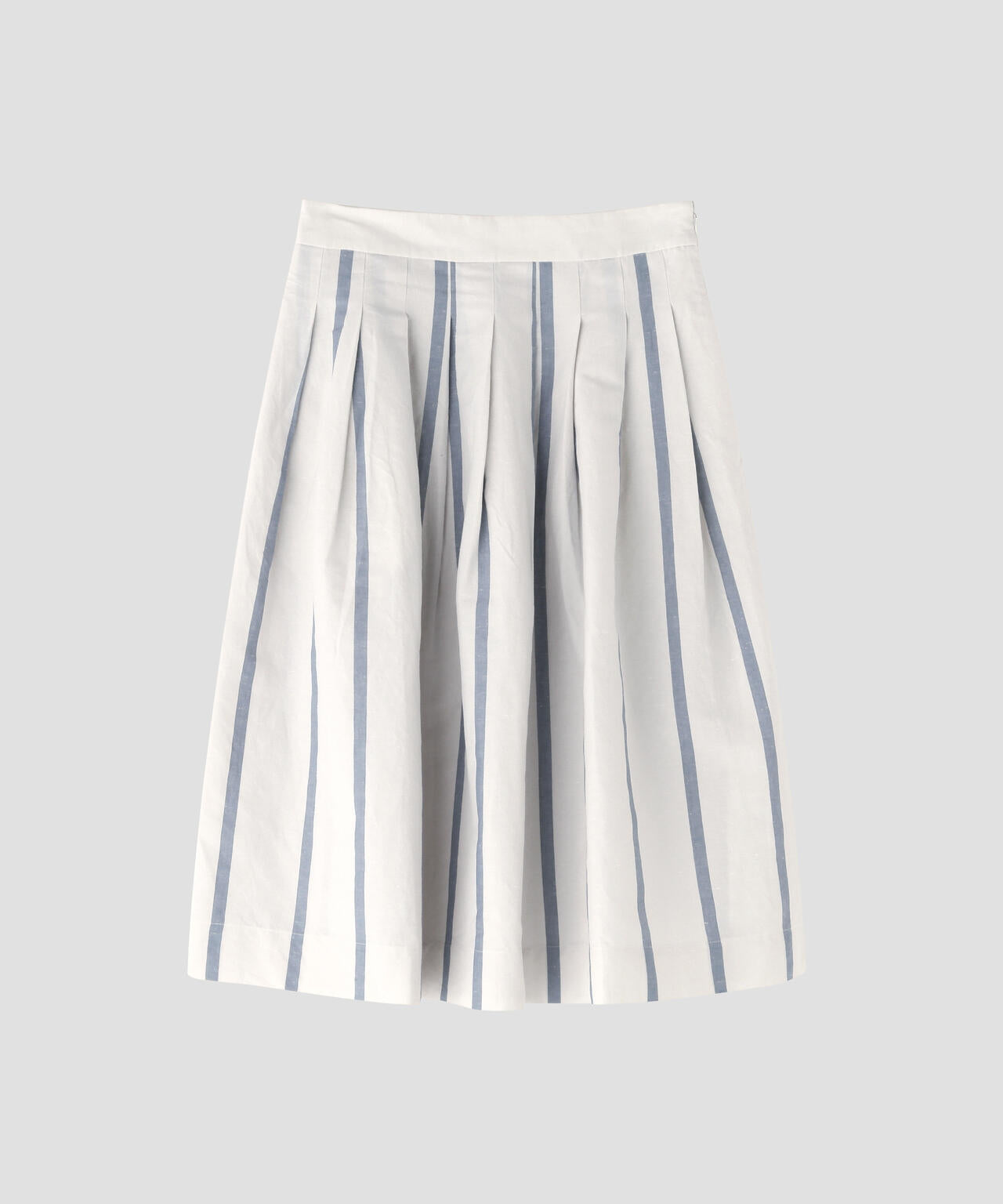 BOLD STRIPE COTTON LINEN SKIRT
