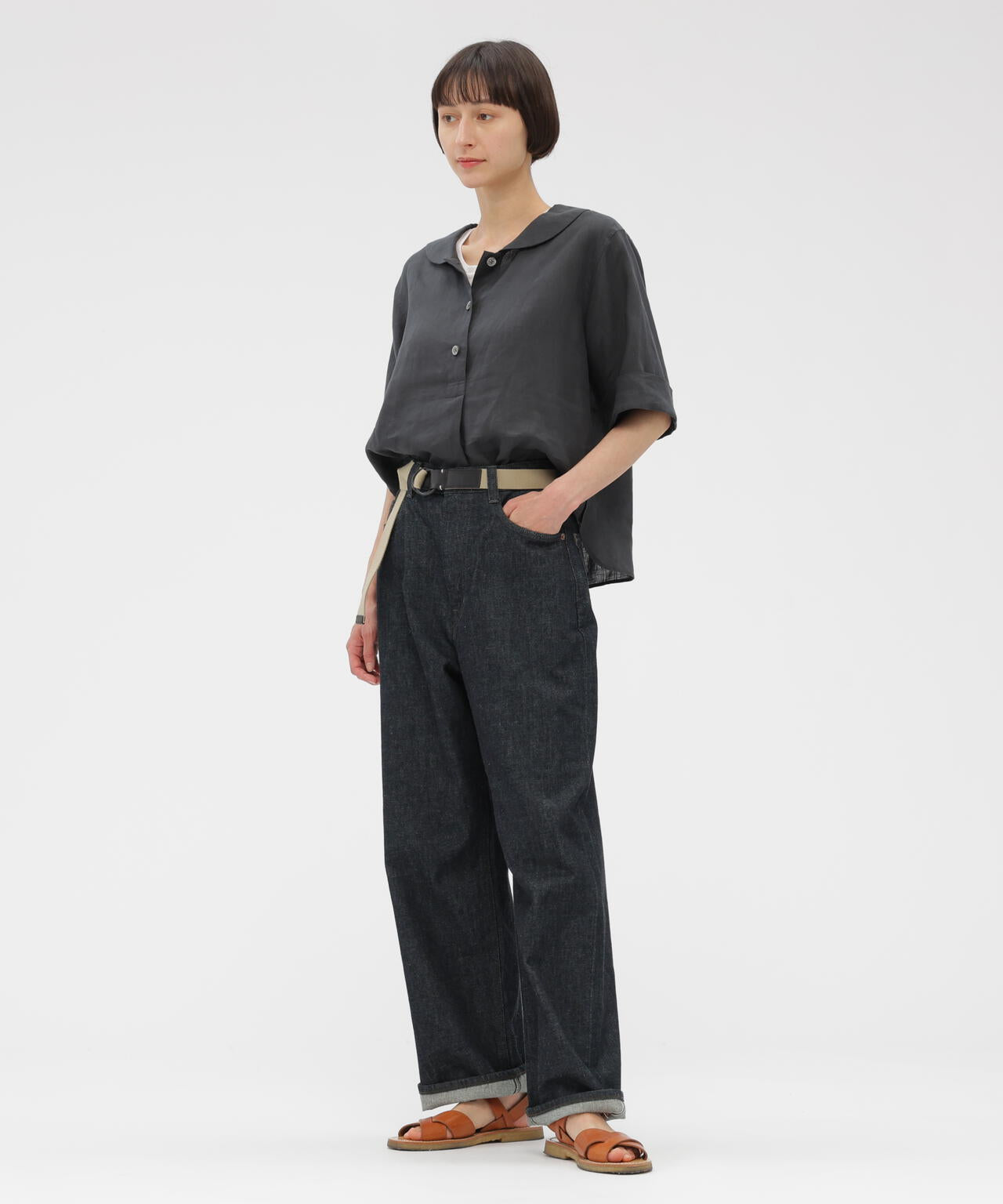 LIGHT DENIM TROUSERS