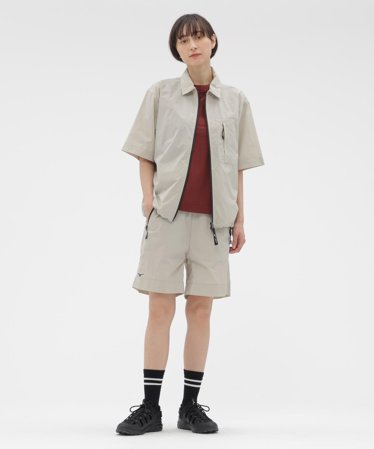WATER REPELLENT LIGHTWEIGHT NYLON POPLIN TROUSERS
