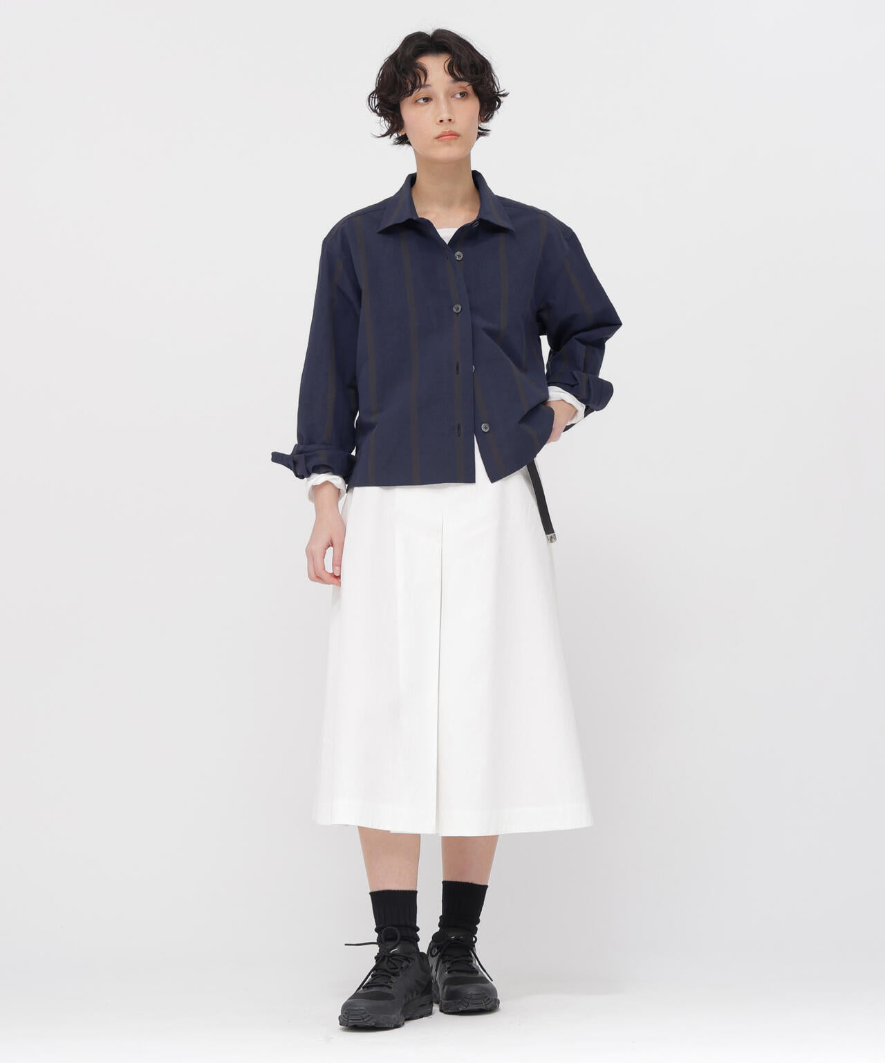 BOLD STRIPE COTTON LINEN SHIRT
