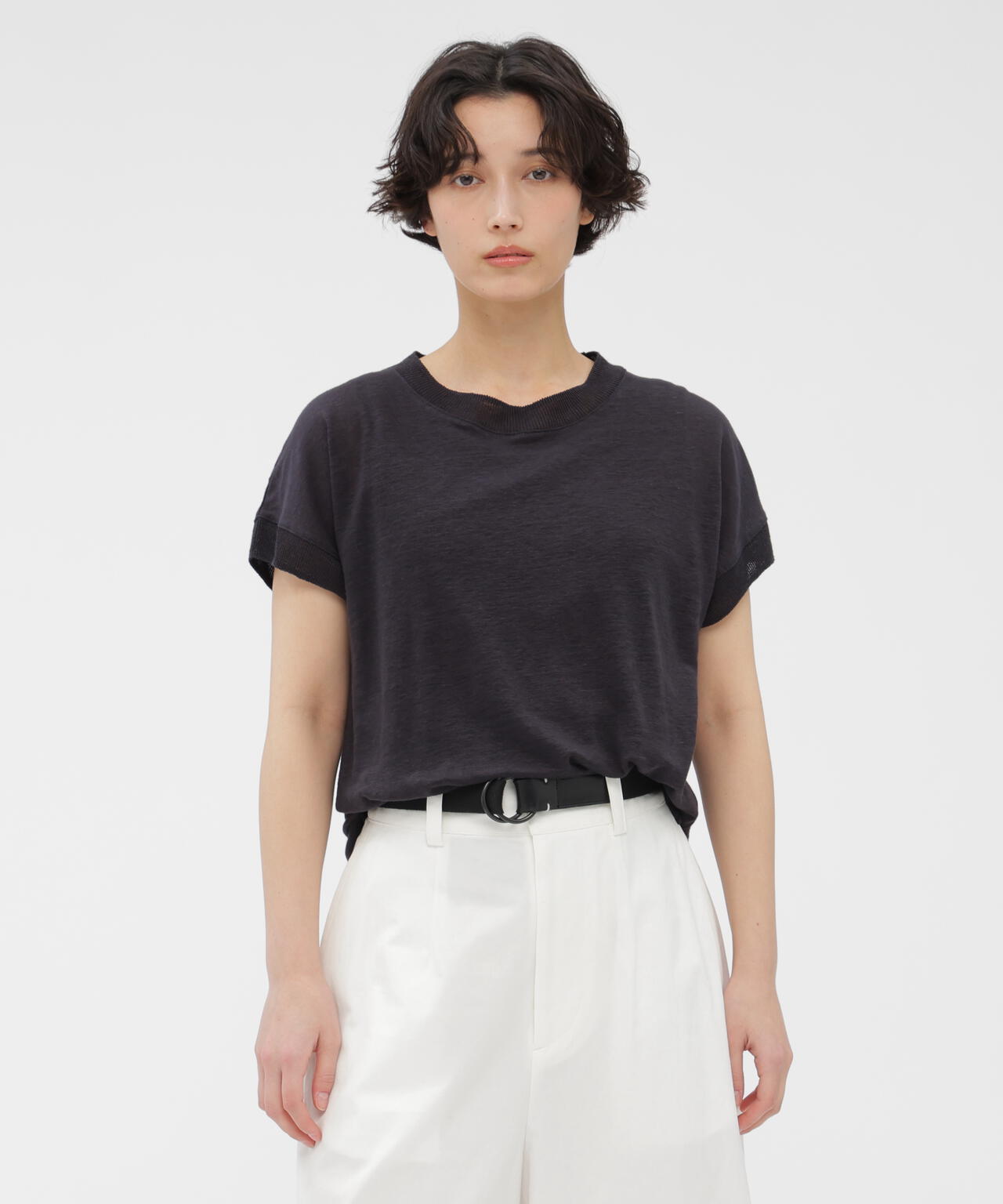 LINEN JERSEY TOP