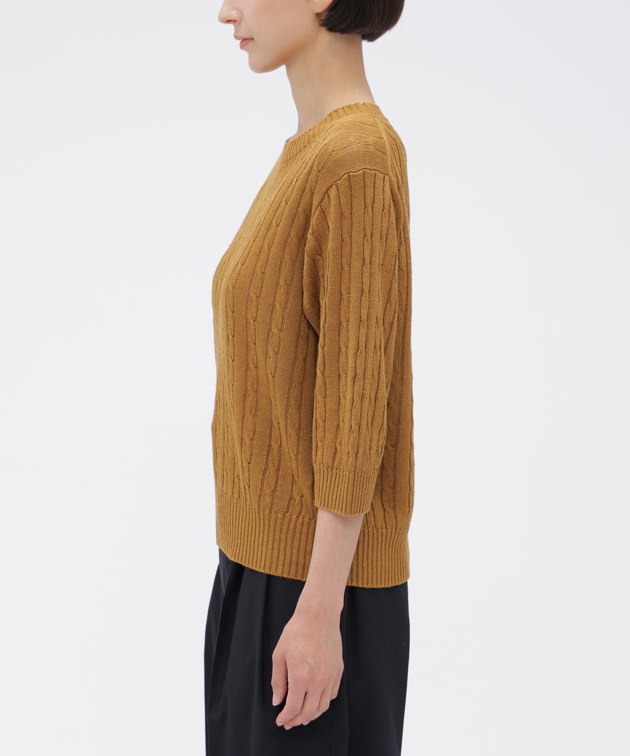 CABLE KNIT LINEN KNITWEAR