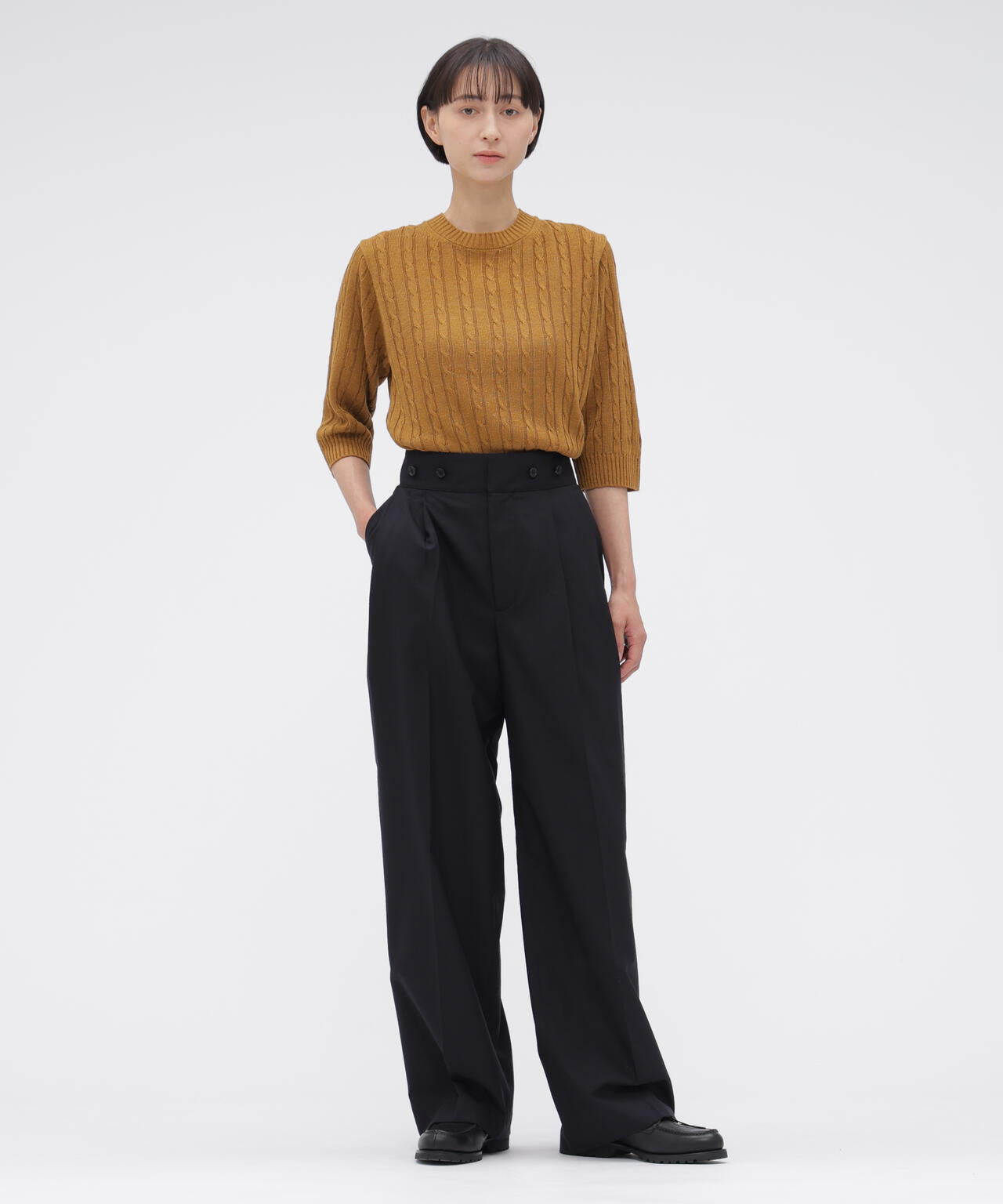 CABLE KNIT LINEN KNITWEAR