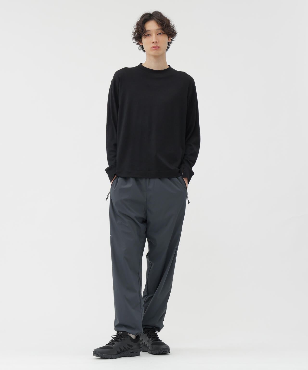 FINEGAUGE WASHABLE WOOL JERSEY TOP