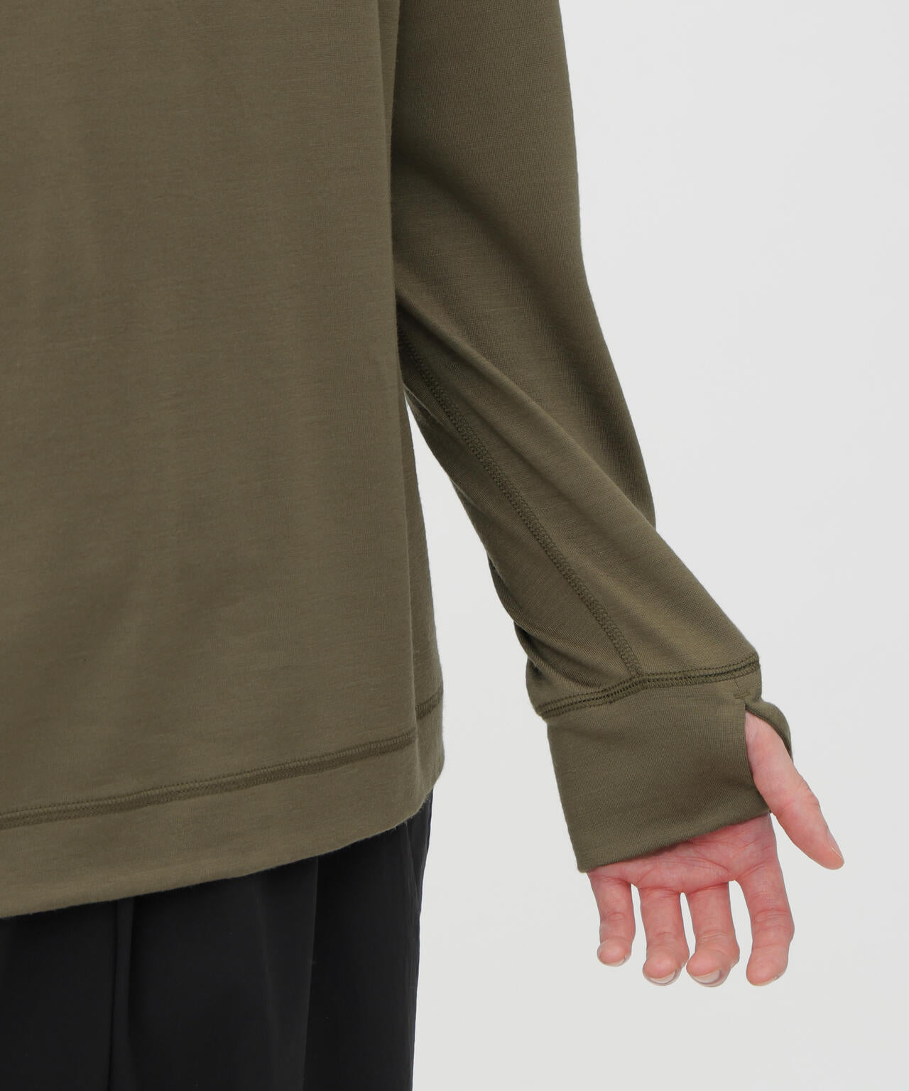FINEGAUGE WASHABLE WOOL JERSEY TOP