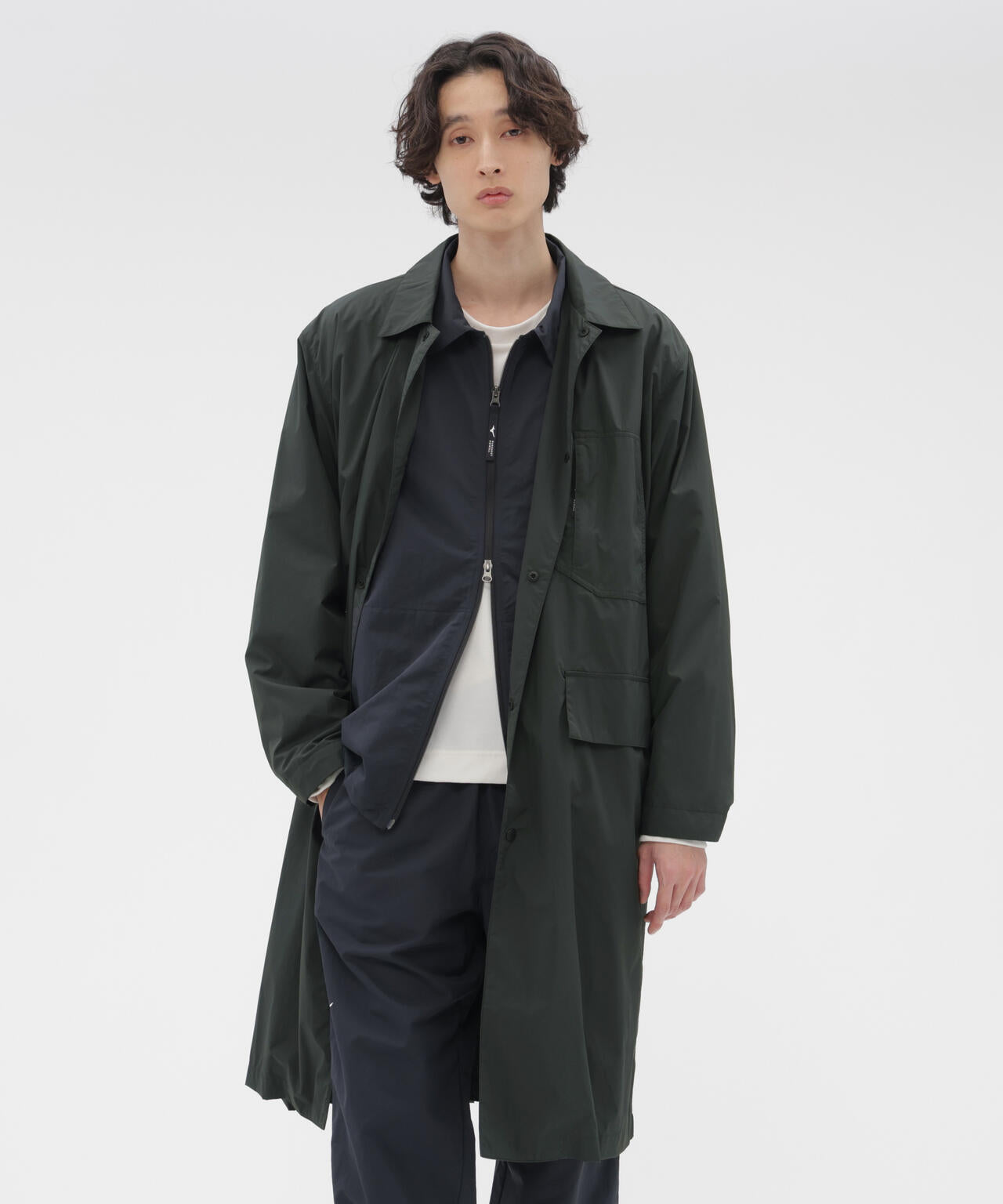 RECYCLED NYLON COMPACT RIPSTOP COAT