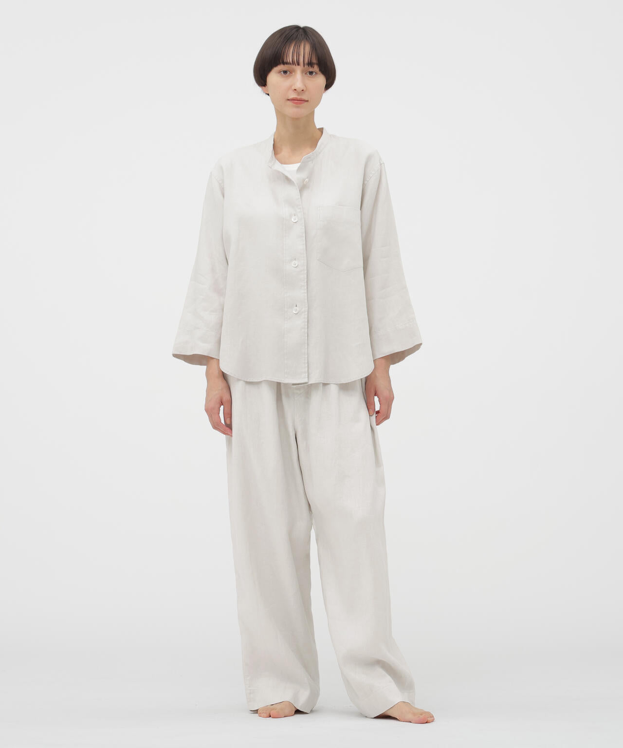 BRUSHED LINEN TWILL SHIRT