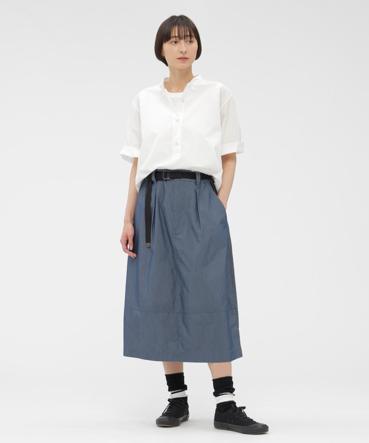 COTTON RAMIE POPLIN SHIRT