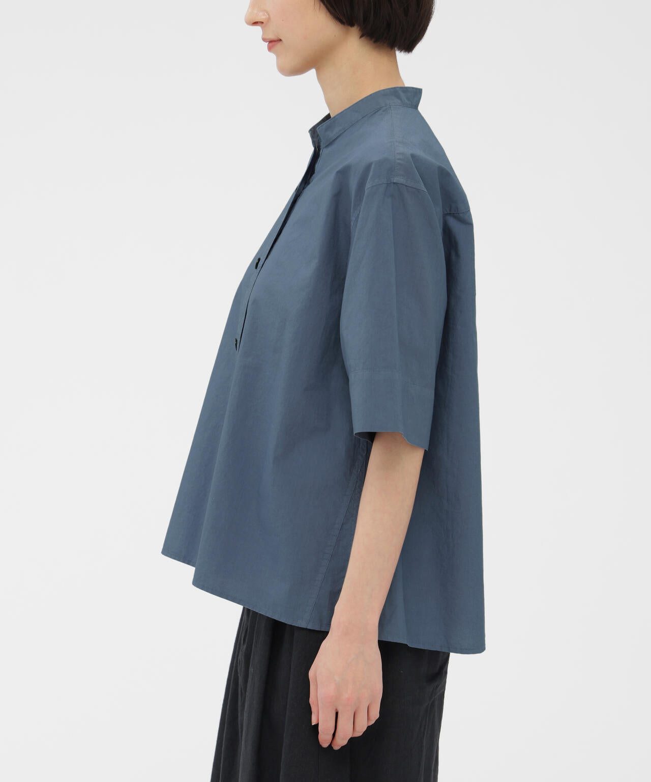 COTTON RAMIE POPLIN SHIRT