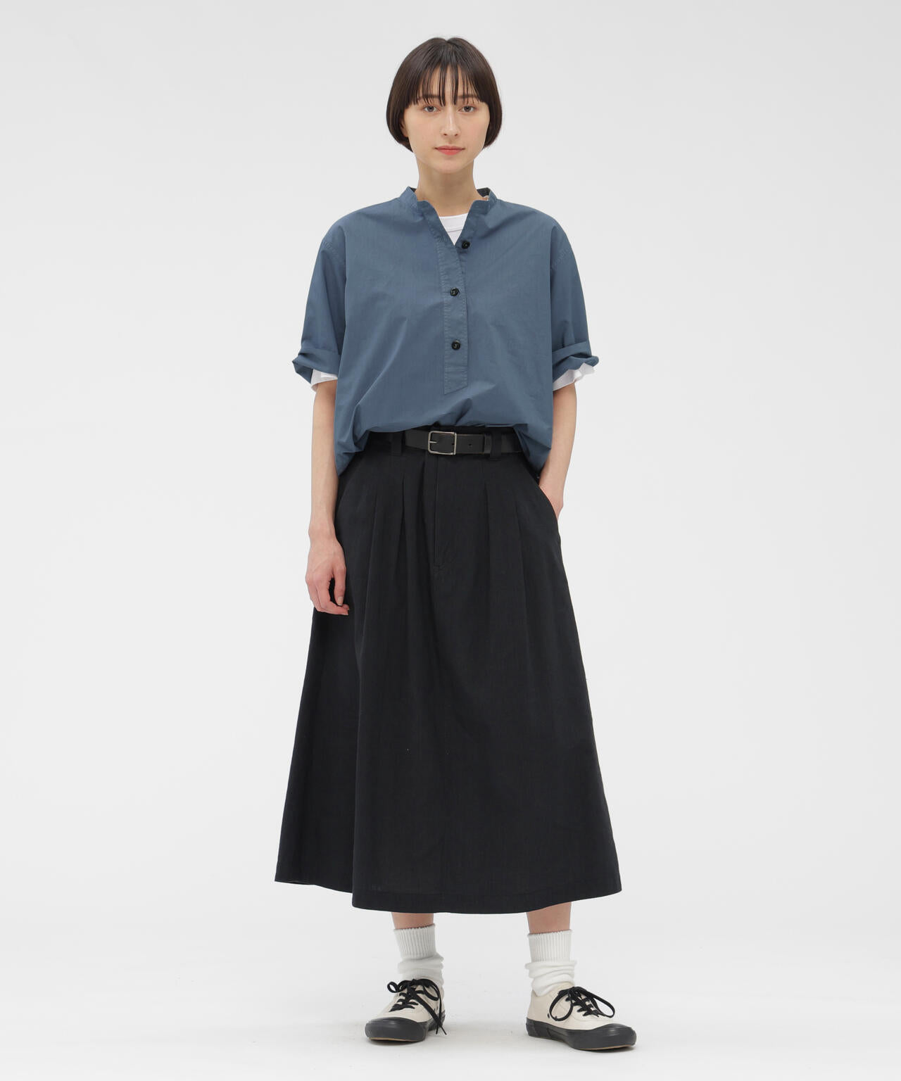 COTTON RAMIE POPLIN SHIRT