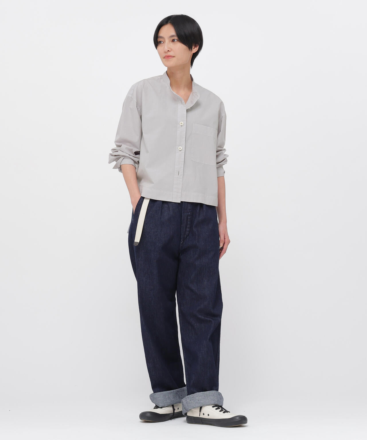 COTTON RAMIE POPLIN SHIRT