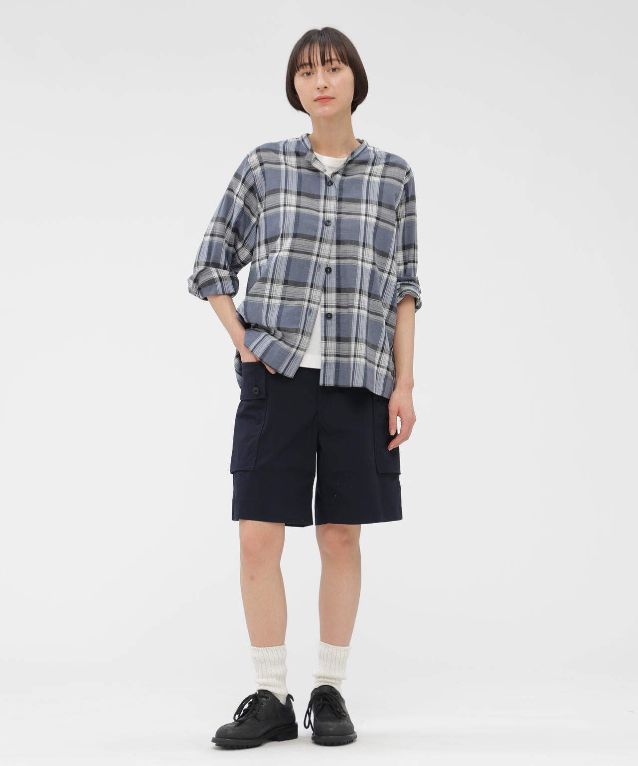 TOP DYED COTTON POPLIN SHIRT