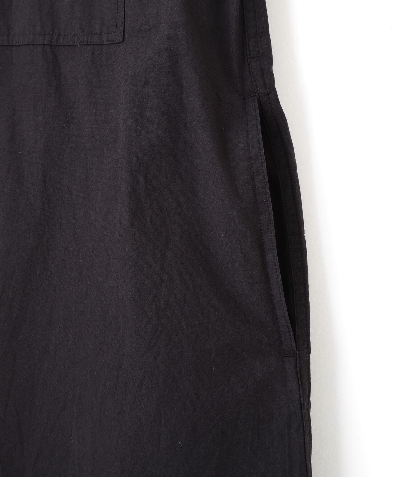 SANDED COTTON LINEN DRESS