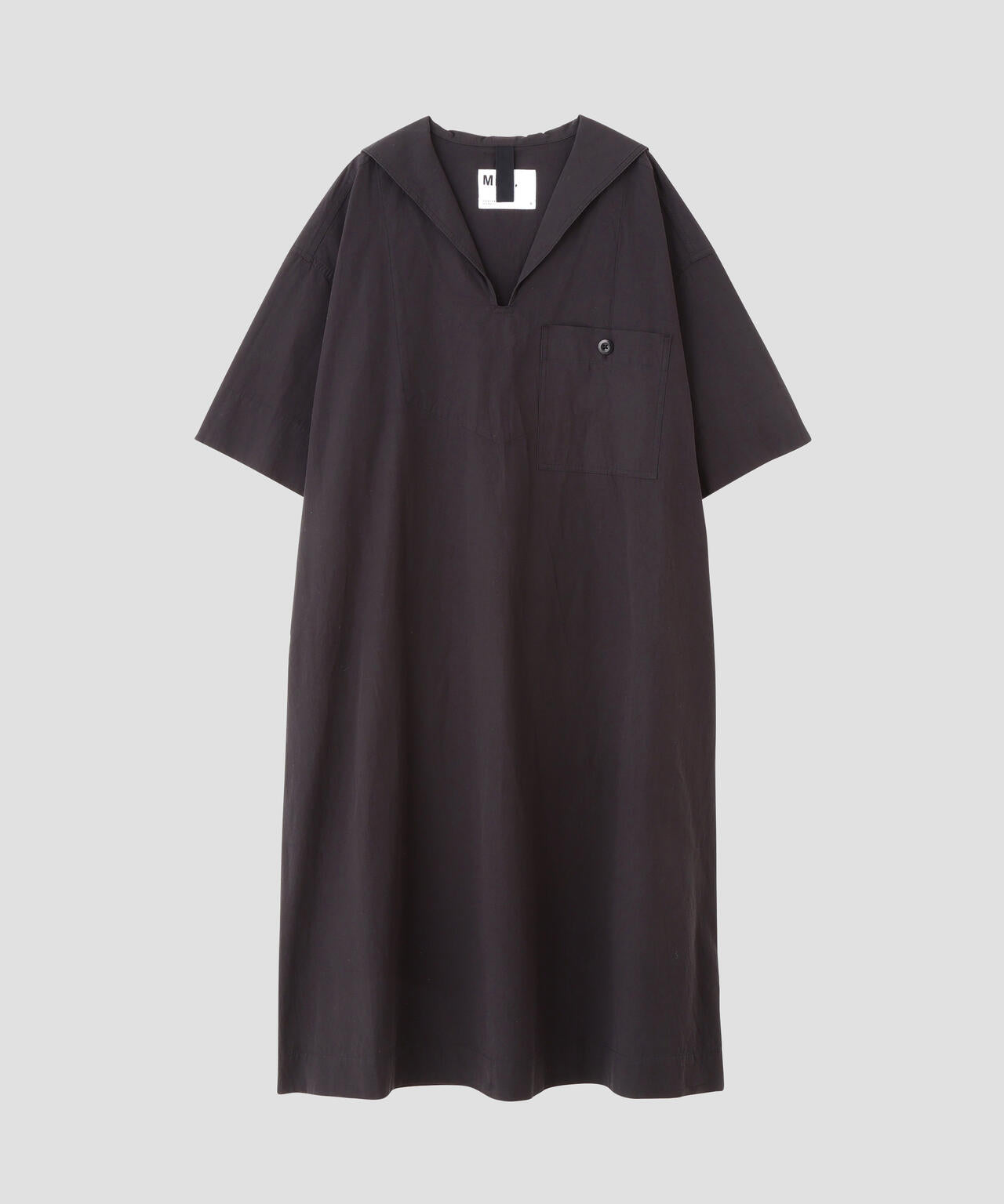 SANDED COTTON LINEN DRESS