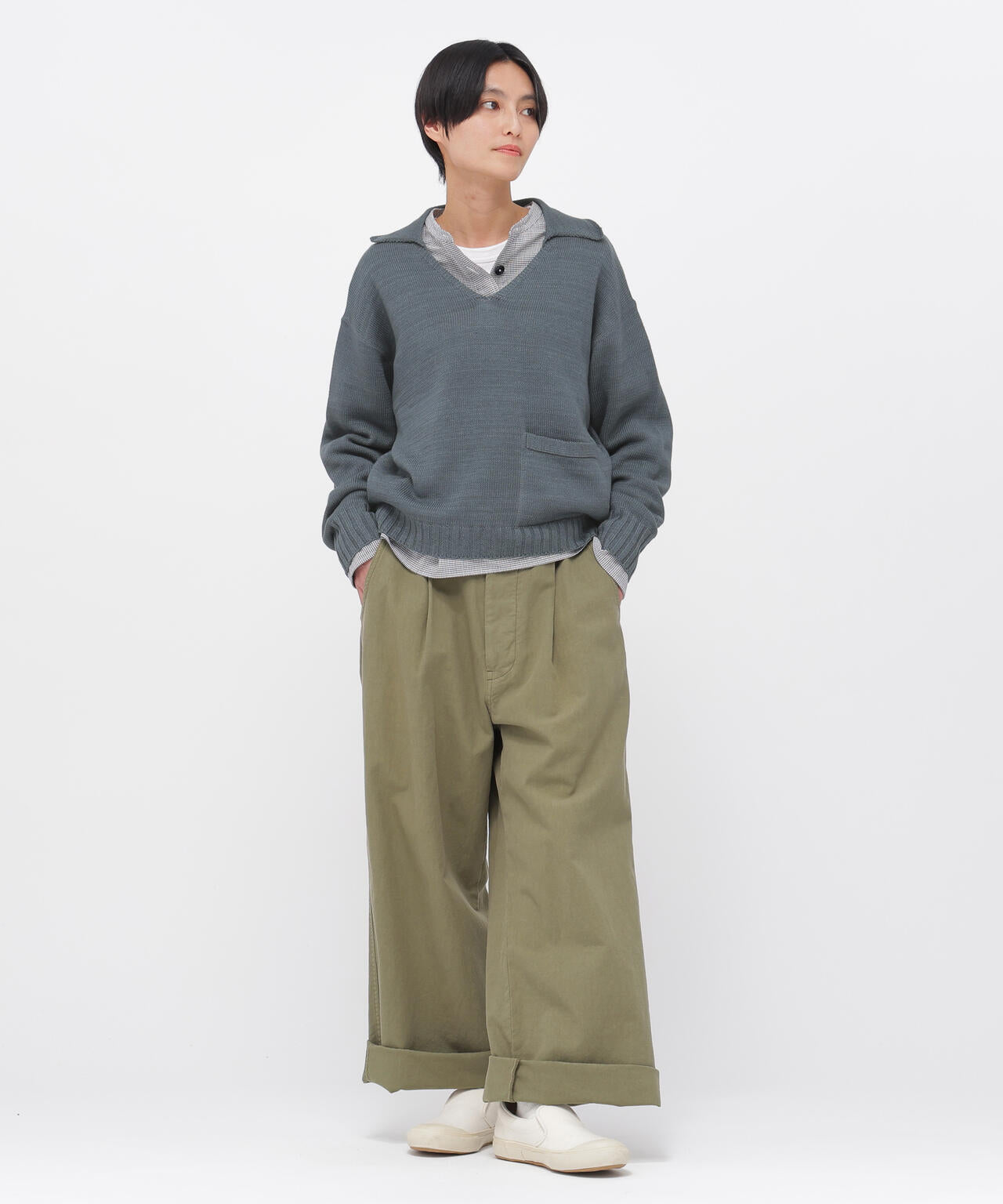 CONTRAST COTTON LINEN KNITWEAR