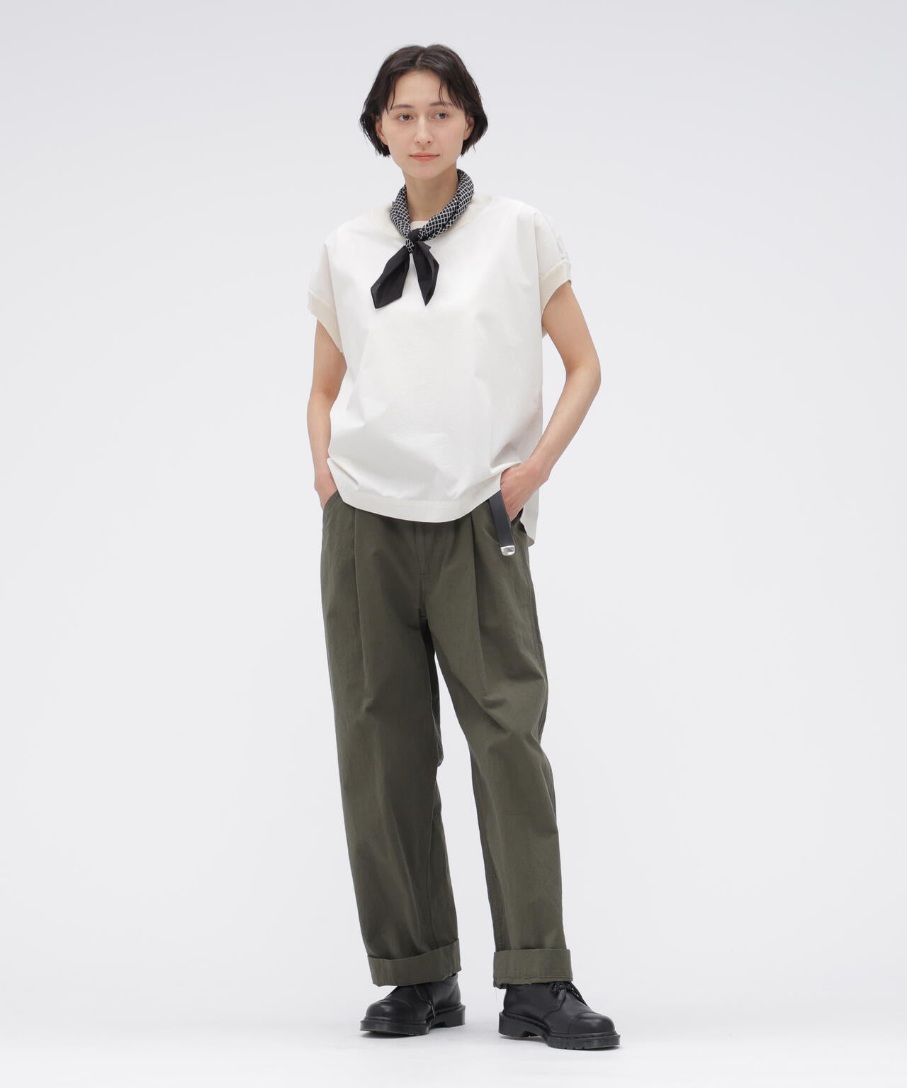 COTTON LINEN TINY RIPSTOP TROUSERS