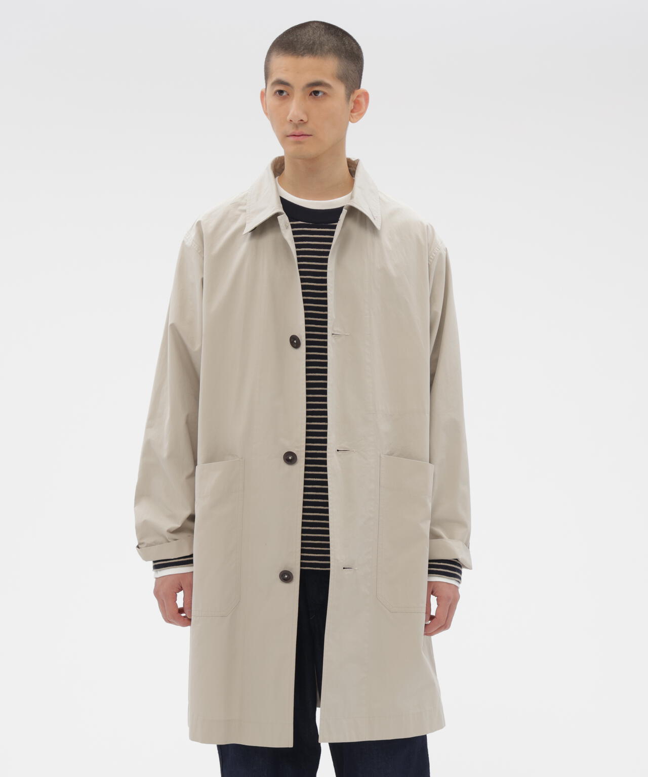 PROOFED COTTON POPLIN COAT