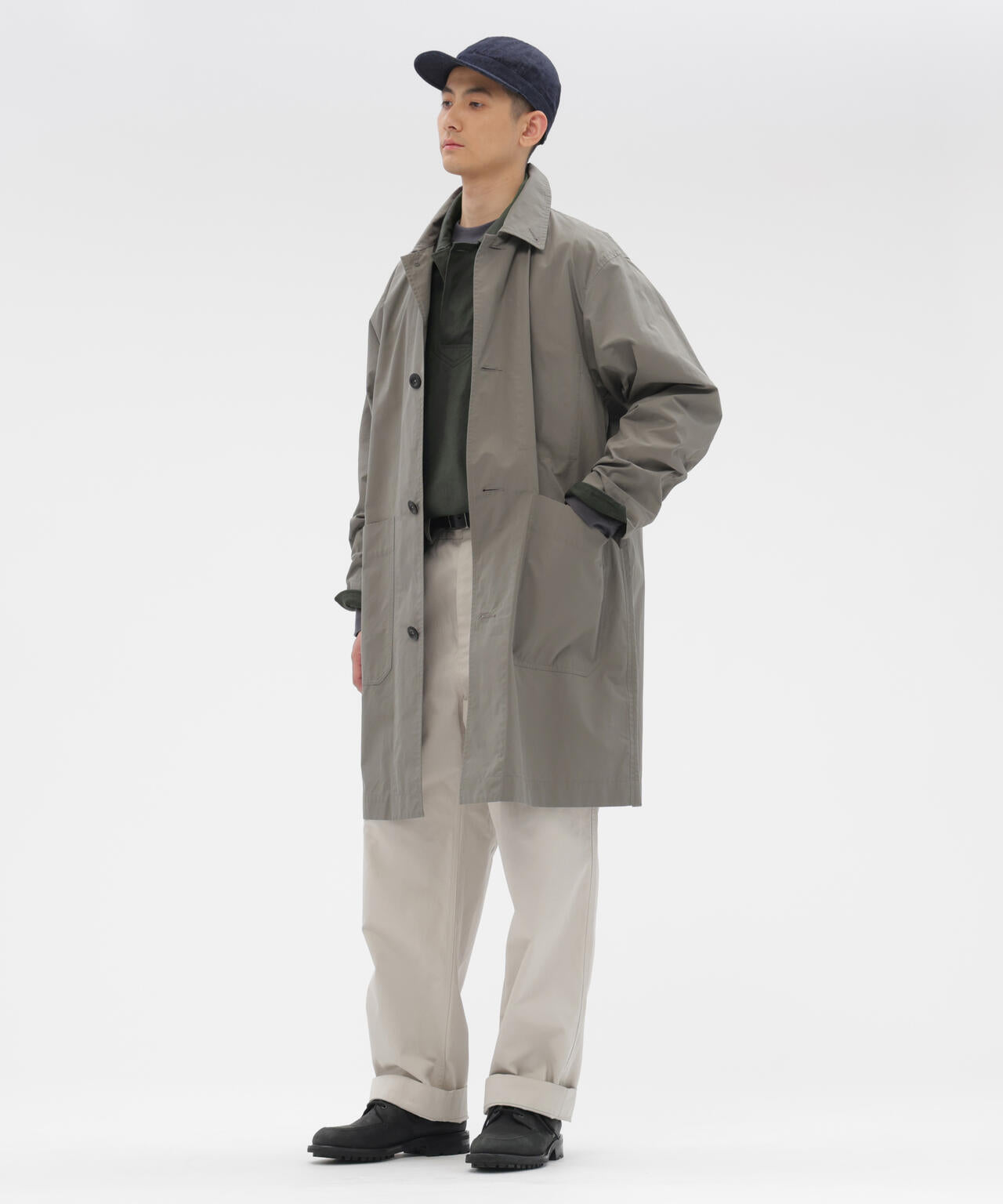 PROOFED COTTON POPLIN COAT