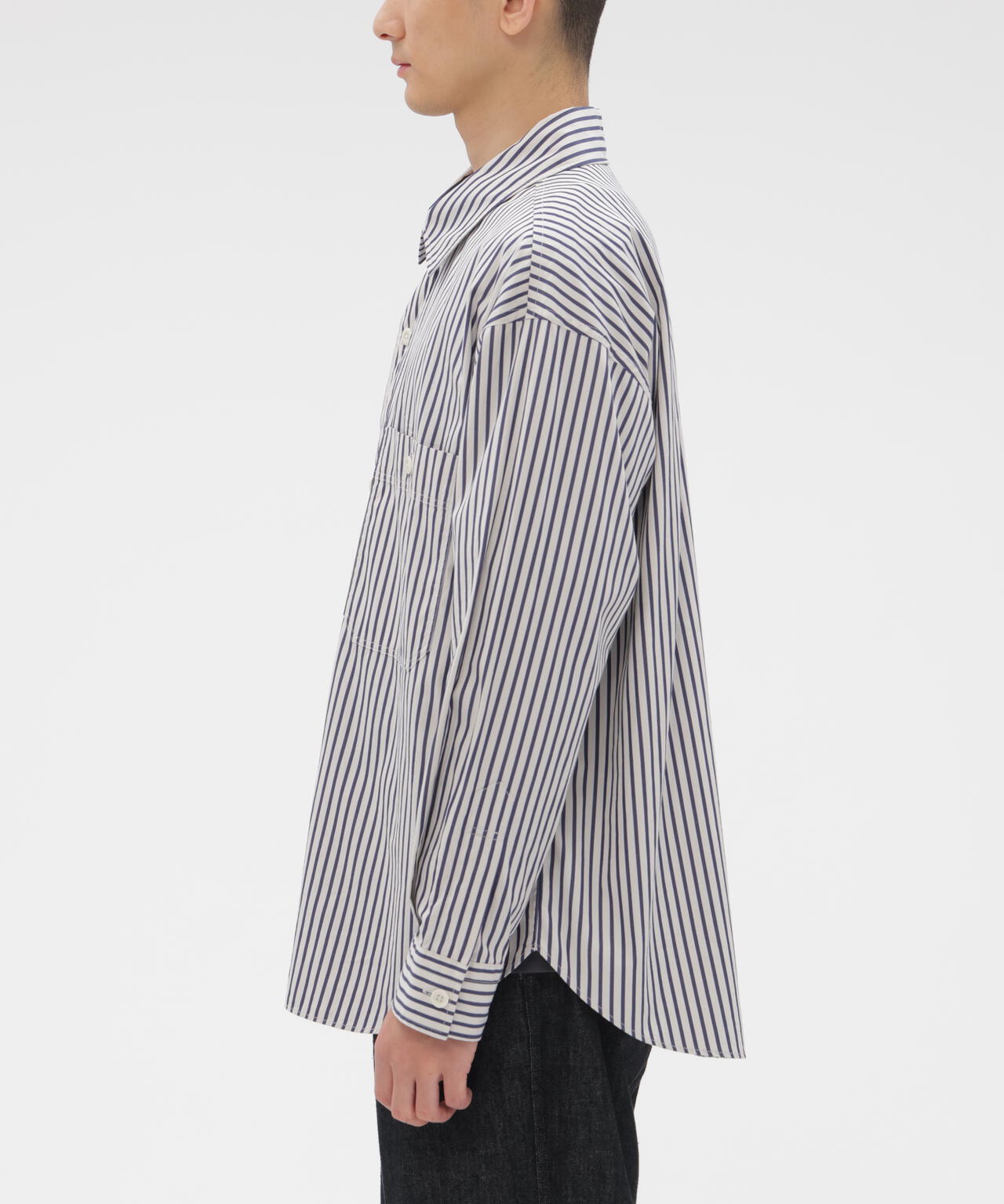 VINTAGE COMPACT COTTON STRIPE SHIRT