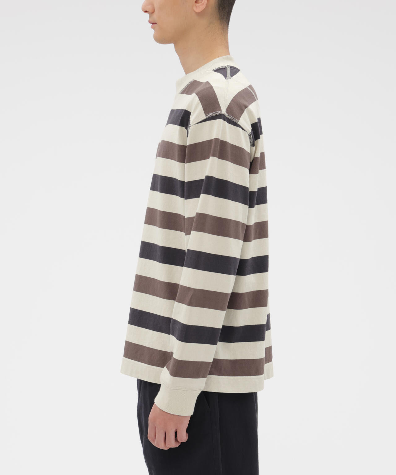 THREE COLOUR BLOCK STRIPE TOP